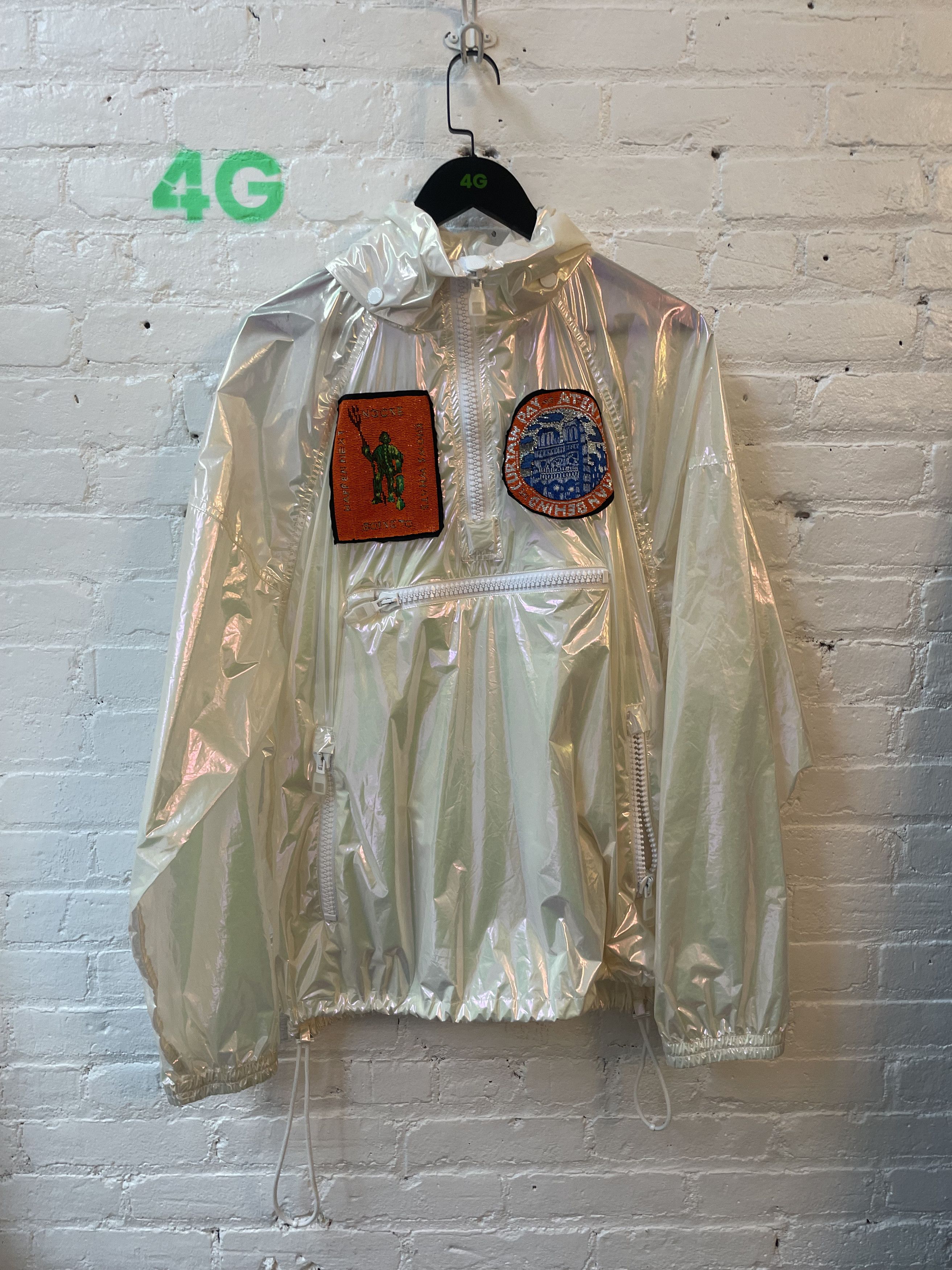 image of Louis Vuitton x Virgil Abloh Lv Irredent Virgil Runway Jacket in White, Men's (Size XL)