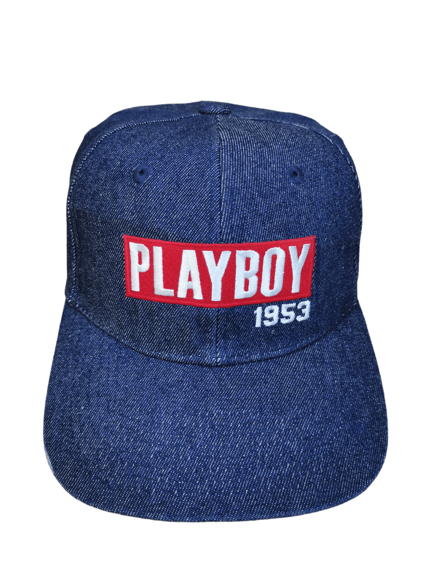 Denime × Playboy VINTAGE PLAYBOY BOX LOGO DENIM HAT CAP Size ONE SIZE - 1 Thumbnail
