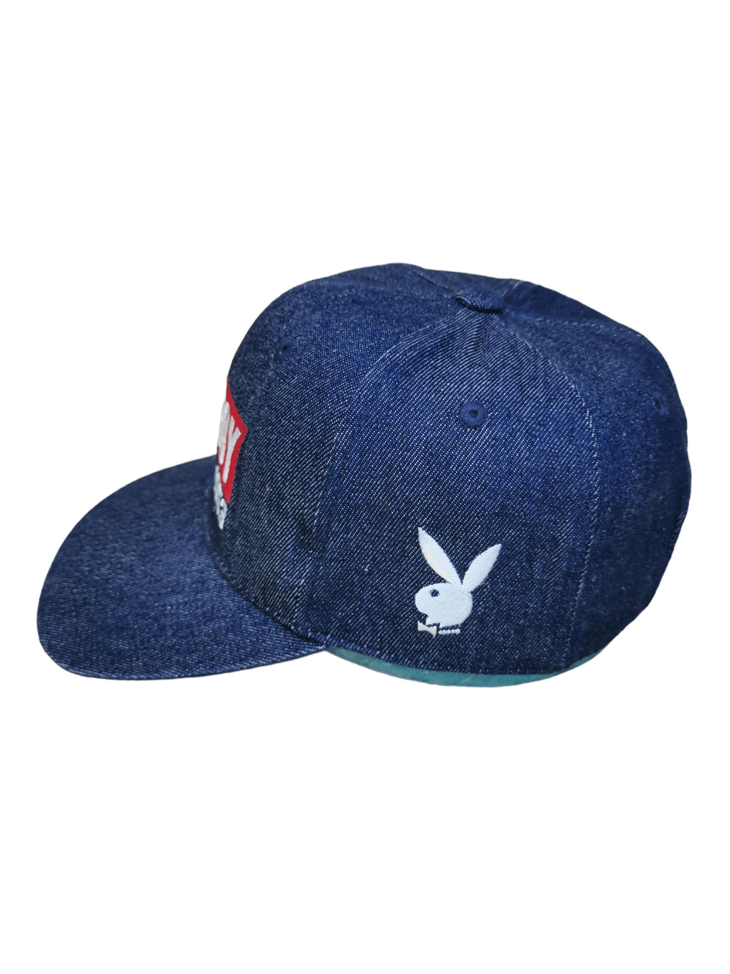 Denime × Playboy VINTAGE PLAYBOY BOX LOGO DENIM HAT CAP Size ONE SIZE - 2 Thumbnail