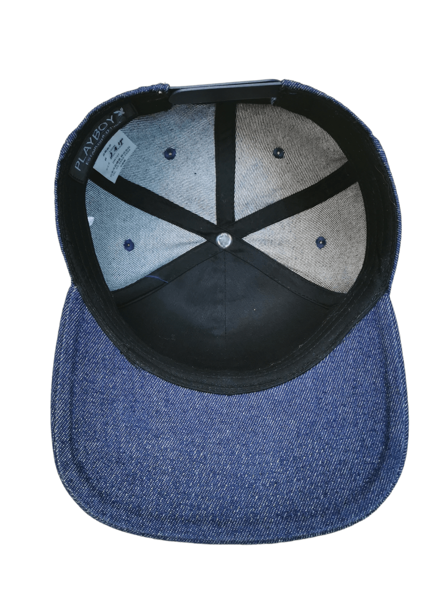 Denime × Playboy VINTAGE PLAYBOY BOX LOGO DENIM HAT CAP Size ONE SIZE - 5 Thumbnail
