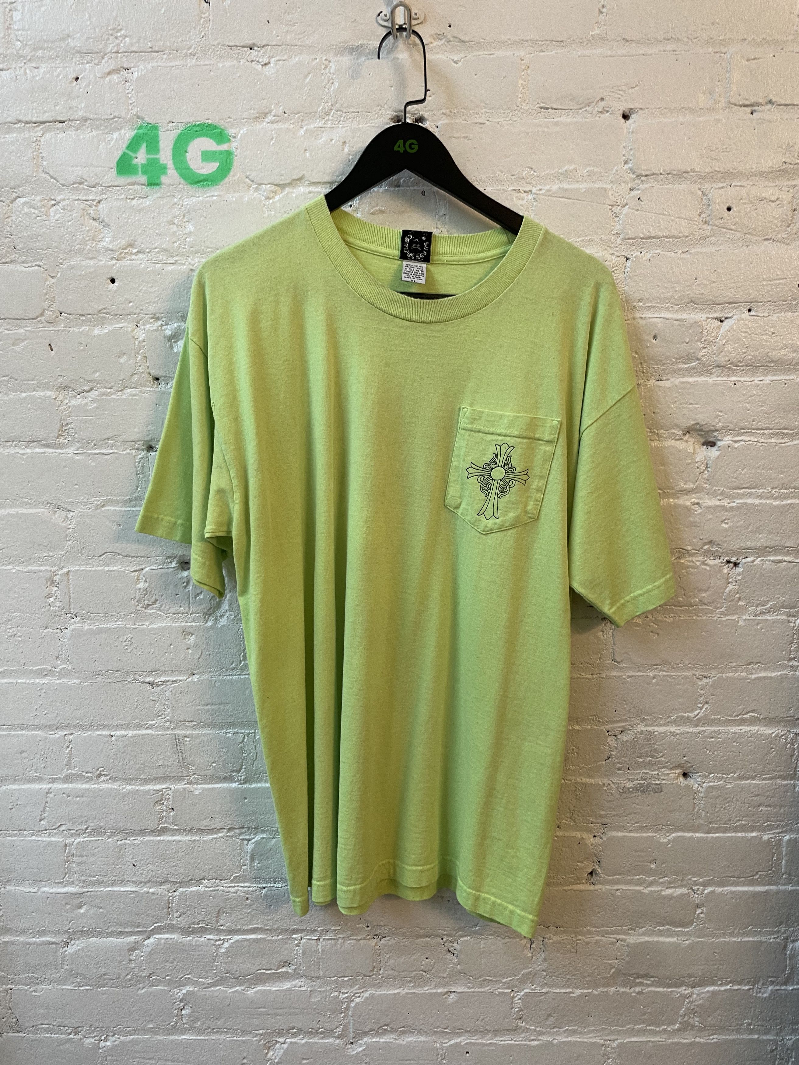 Chrome Hearts VINTAGE CHROME HEARTS NY NEON GREEN FADED TSHIRT Size US XL / EU 56 / 4 - 2 Thumbnail