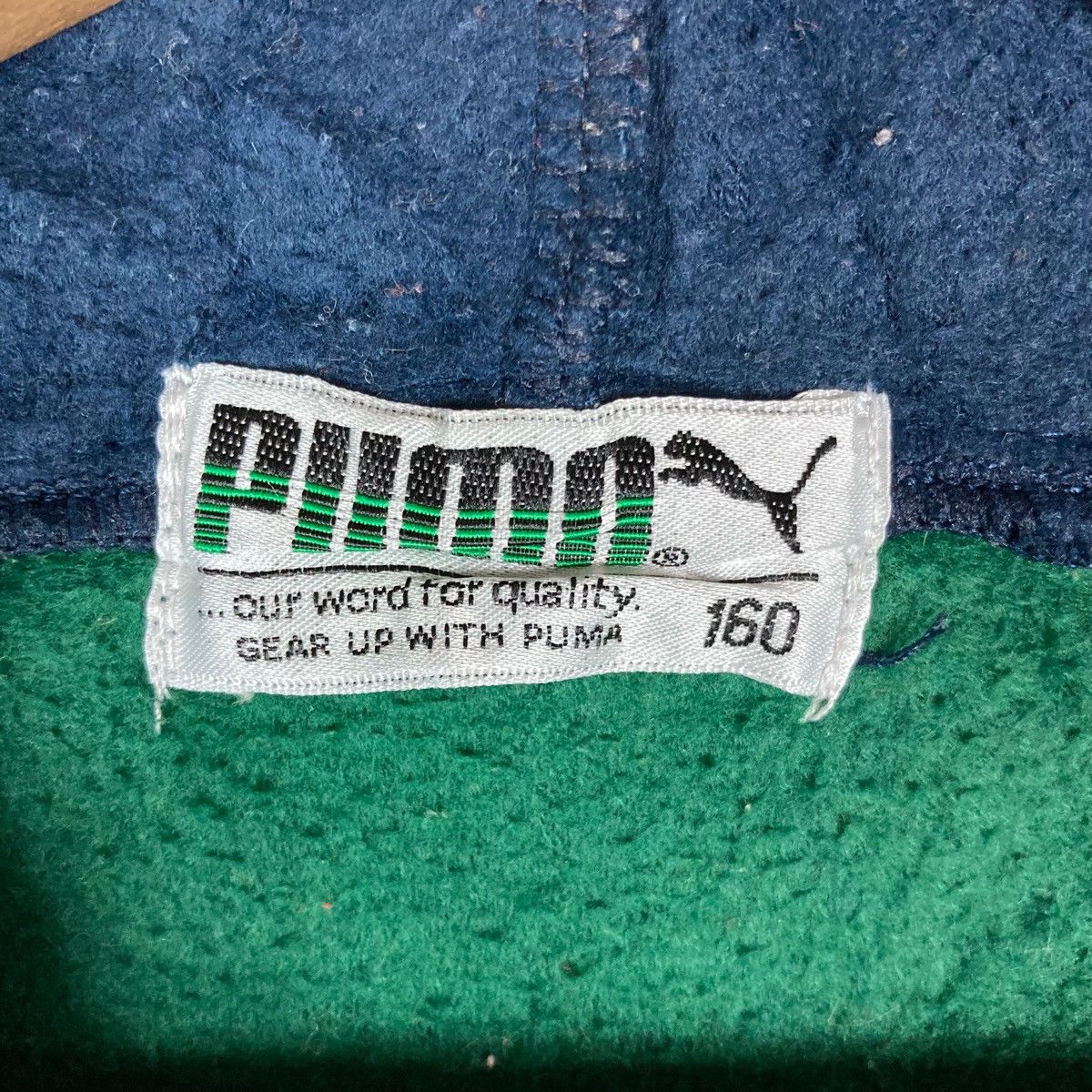 Puma Vintage Puma Quarter Zip Two Tone Spell Out Pullover Jumper Size US M / EU 48-50 / 2 - 6 Thumbnail