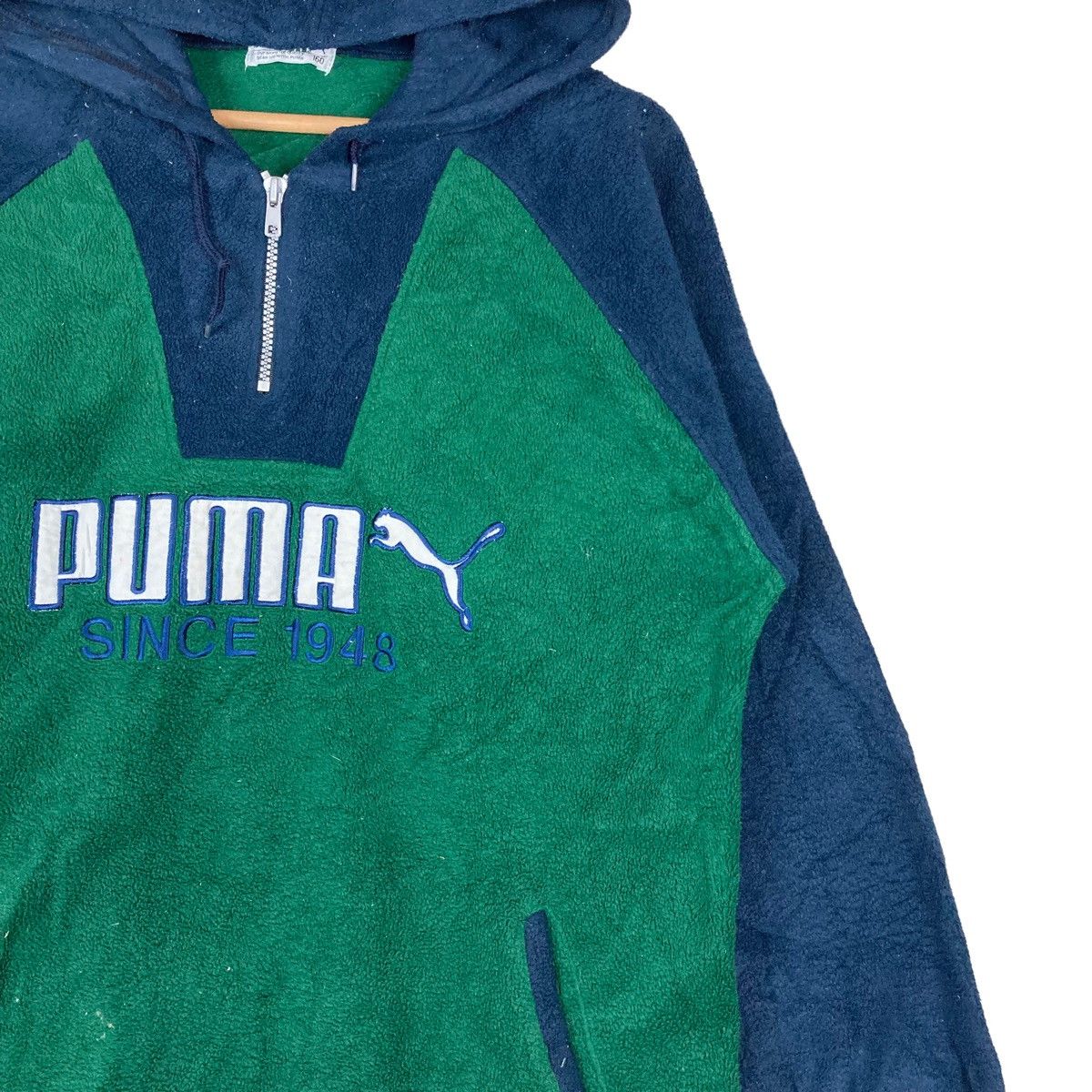 Puma Vintage Puma Quarter Zip Two Tone Spell Out Pullover Jumper Size US M / EU 48-50 / 2 - 3 Thumbnail