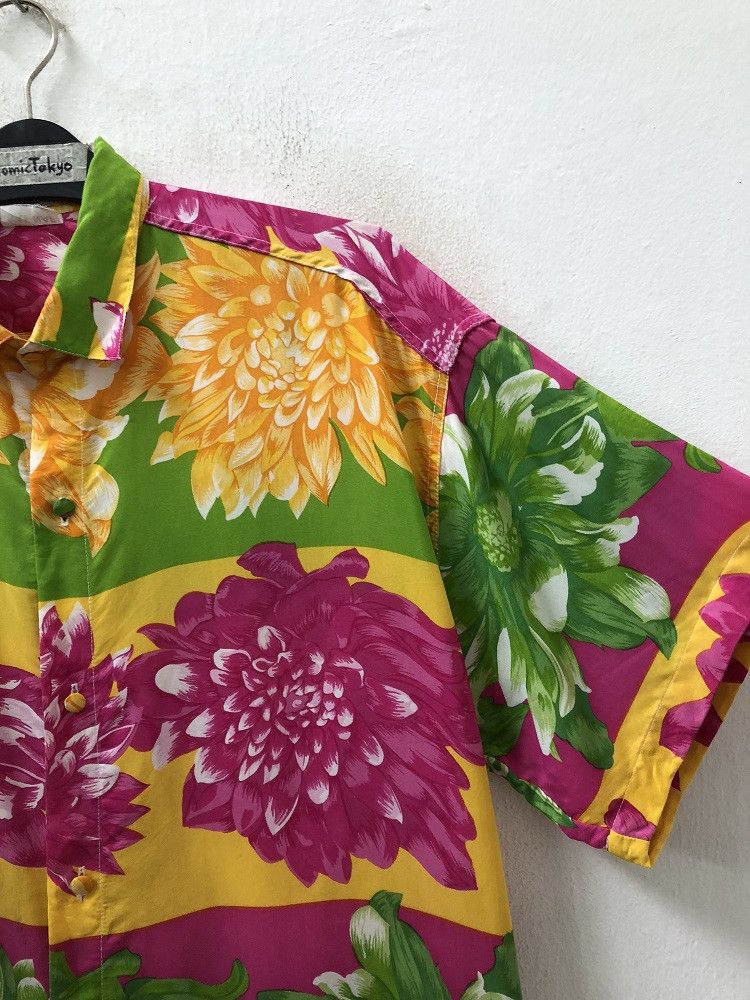 Other Vintage NAF NAF PARIS Border Big Flower 100% Rayon Shirt Size US L / EU 52-54 / 3 - 4 Thumbnail