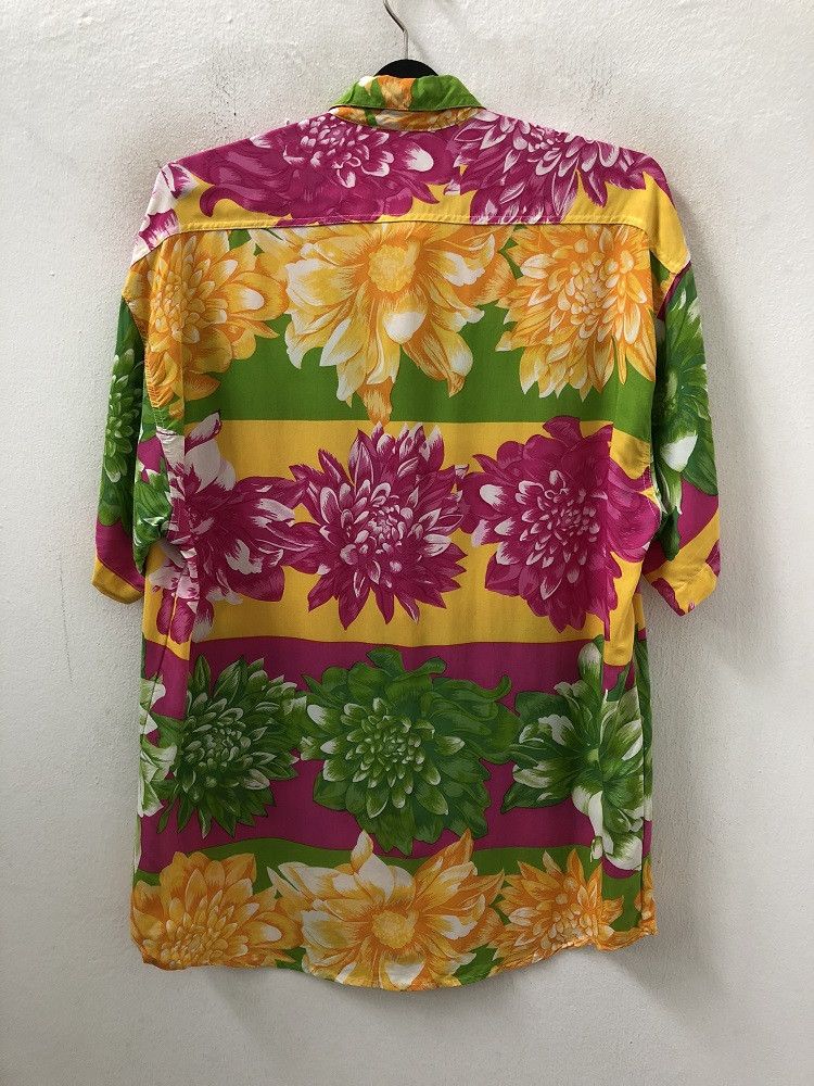 Other Vintage NAF NAF PARIS Border Big Flower 100% Rayon Shirt Size US L / EU 52-54 / 3 - 8 Thumbnail