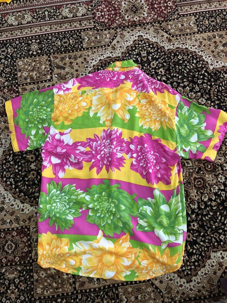 Other Vintage NAF NAF PARIS Border Big Flower 100% Rayon Shirt Size US L / EU 52-54 / 3 - 2 Thumbnail