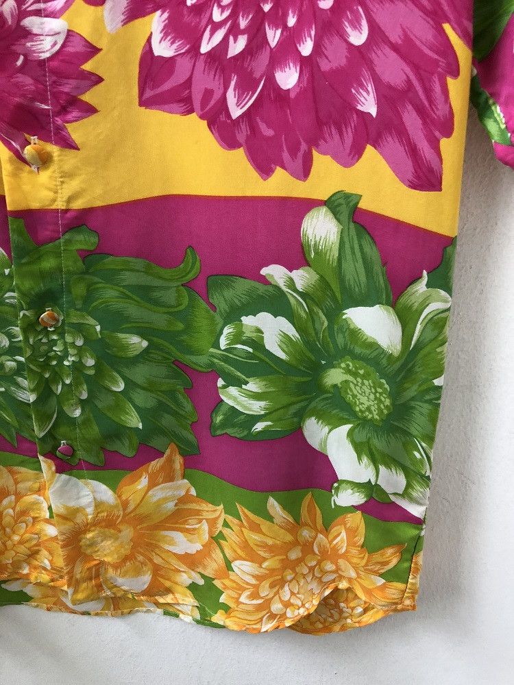Other Vintage NAF NAF PARIS Border Big Flower 100% Rayon Shirt Size US L / EU 52-54 / 3 - 5 Thumbnail