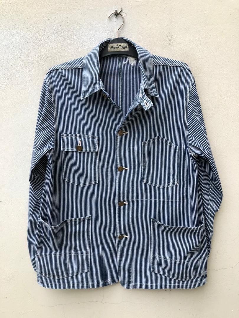 Sugar Cane Sugar Cane Hickory Striped Denim Chore Jacket Size US L / EU 52-54 / 3 - 8 Thumbnail