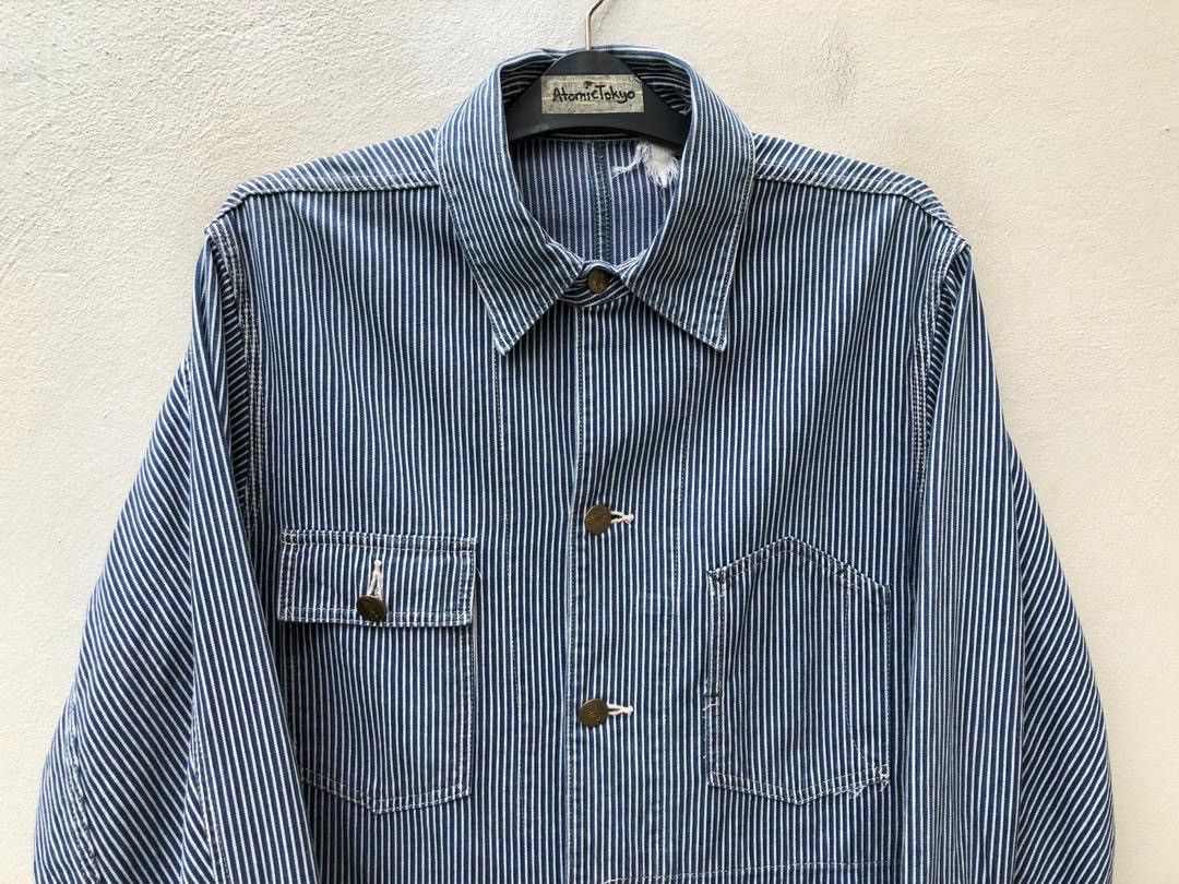 Sugar Cane Sugar Cane Hickory Striped Denim Chore Jacket Size US L / EU 52-54 / 3 - 4 Thumbnail