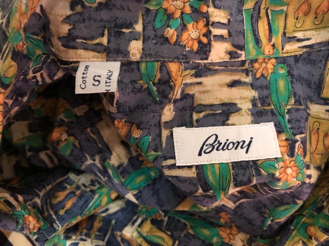 Brioni Brioni Made Italy Birds Button Shirt Size US S / EU 44-46 / 1 - 16 Thumbnail