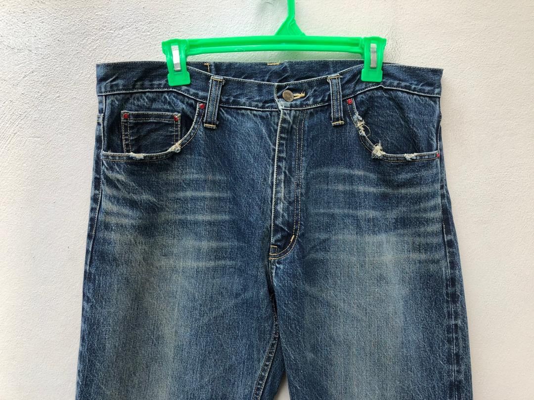 Blackmeans × Japanese Brand × Vintage Vintage Covert Org Japan Redline Selvedge Denim Wide Leg Size US 34 / EU 50 - 2 Thumbnail