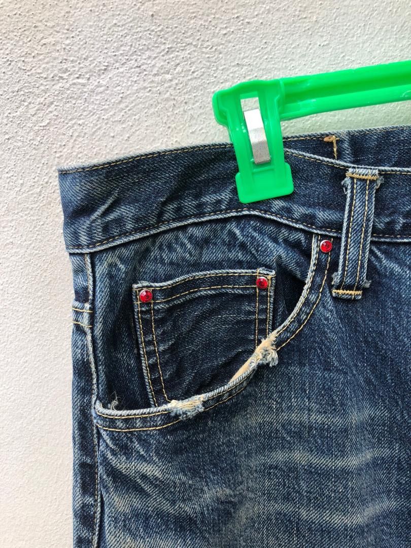 Blackmeans × Japanese Brand × Vintage Vintage Covert Org Japan Redline Selvedge Denim Wide Leg Size US 34 / EU 50 - 3 Thumbnail