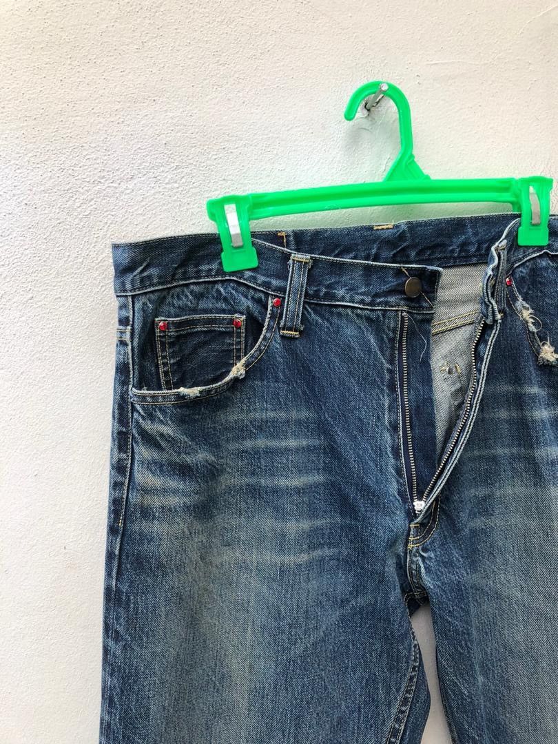 Blackmeans × Japanese Brand × Vintage Vintage Covert Org Japan Redline Selvedge Denim Wide Leg Size US 34 / EU 50 - 5 Thumbnail