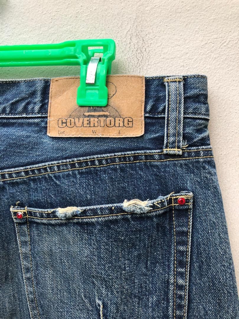 Blackmeans × Japanese Brand × Vintage Vintage Covert Org Japan Redline Selvedge Denim Wide Leg Size US 34 / EU 50 - 14 Thumbnail