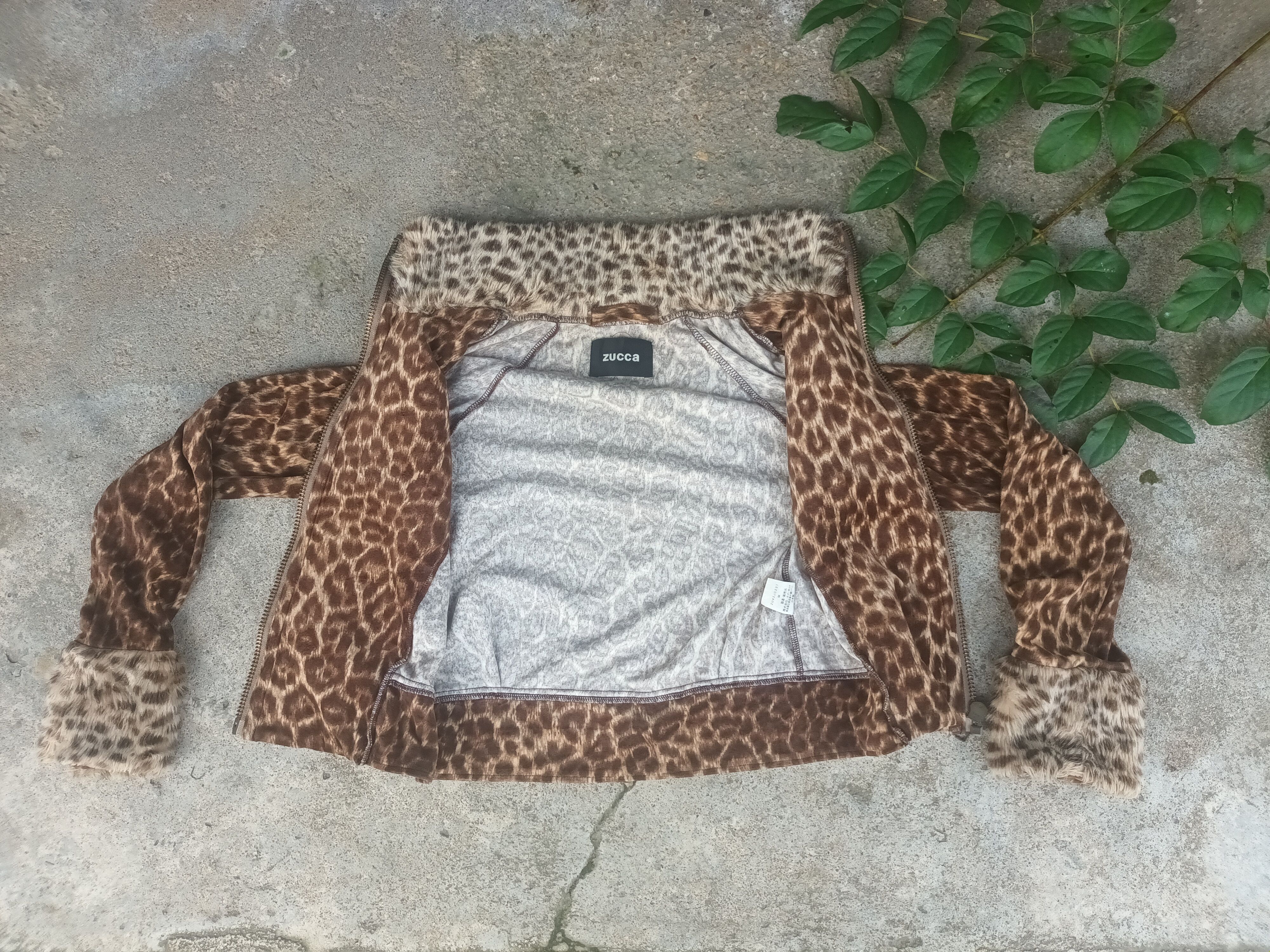 Issey Miyake 🔥 ZUCCA PRINT LEOPARD ZIPPER FUR JACKET 🔥 Size S / US 4 / IT 40 - 3 Thumbnail