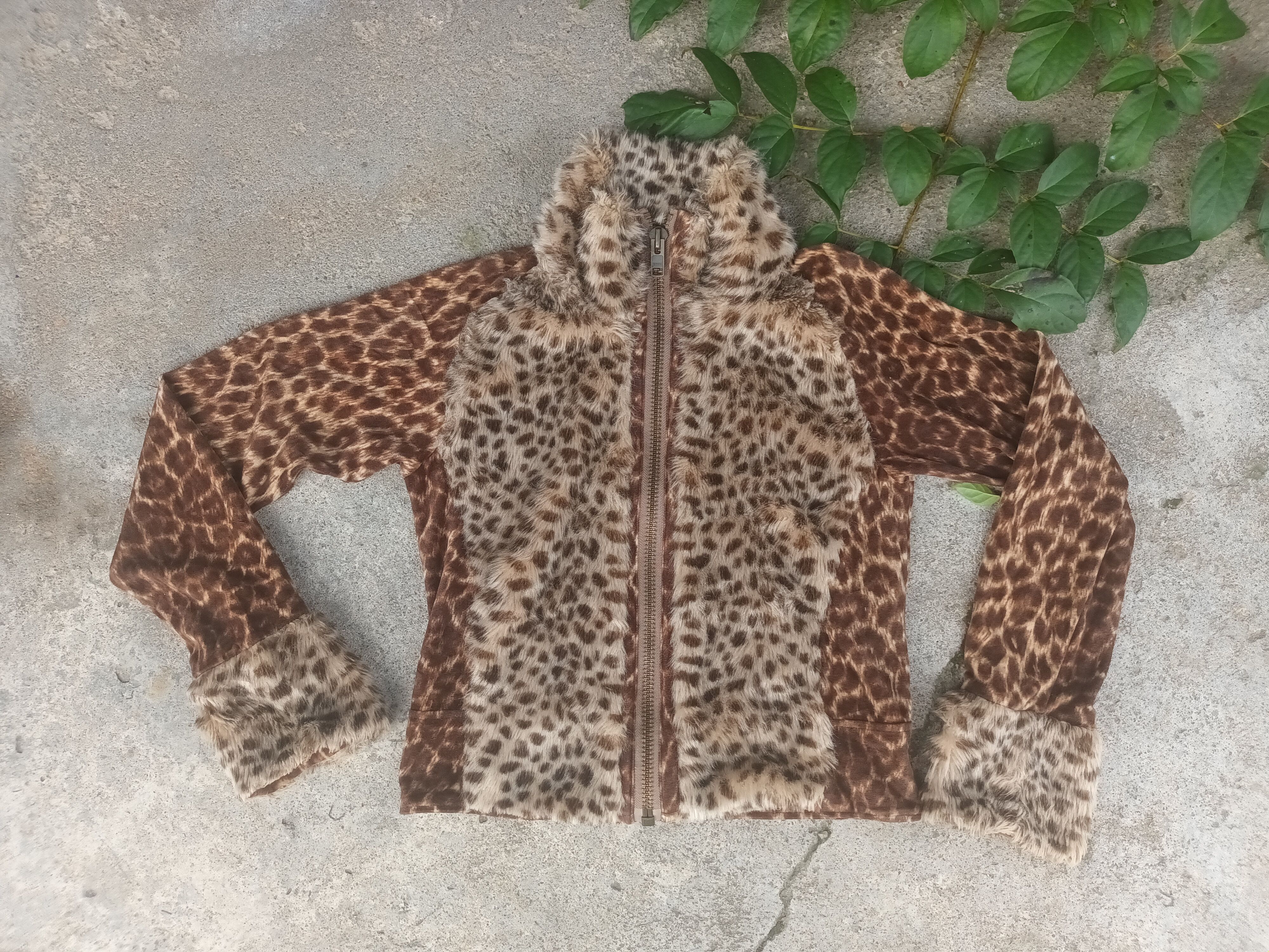 Issey Miyake 🔥 ZUCCA PRINT LEOPARD ZIPPER FUR JACKET 🔥 Size S / US 4 / IT 40 - 1 Thumbnail