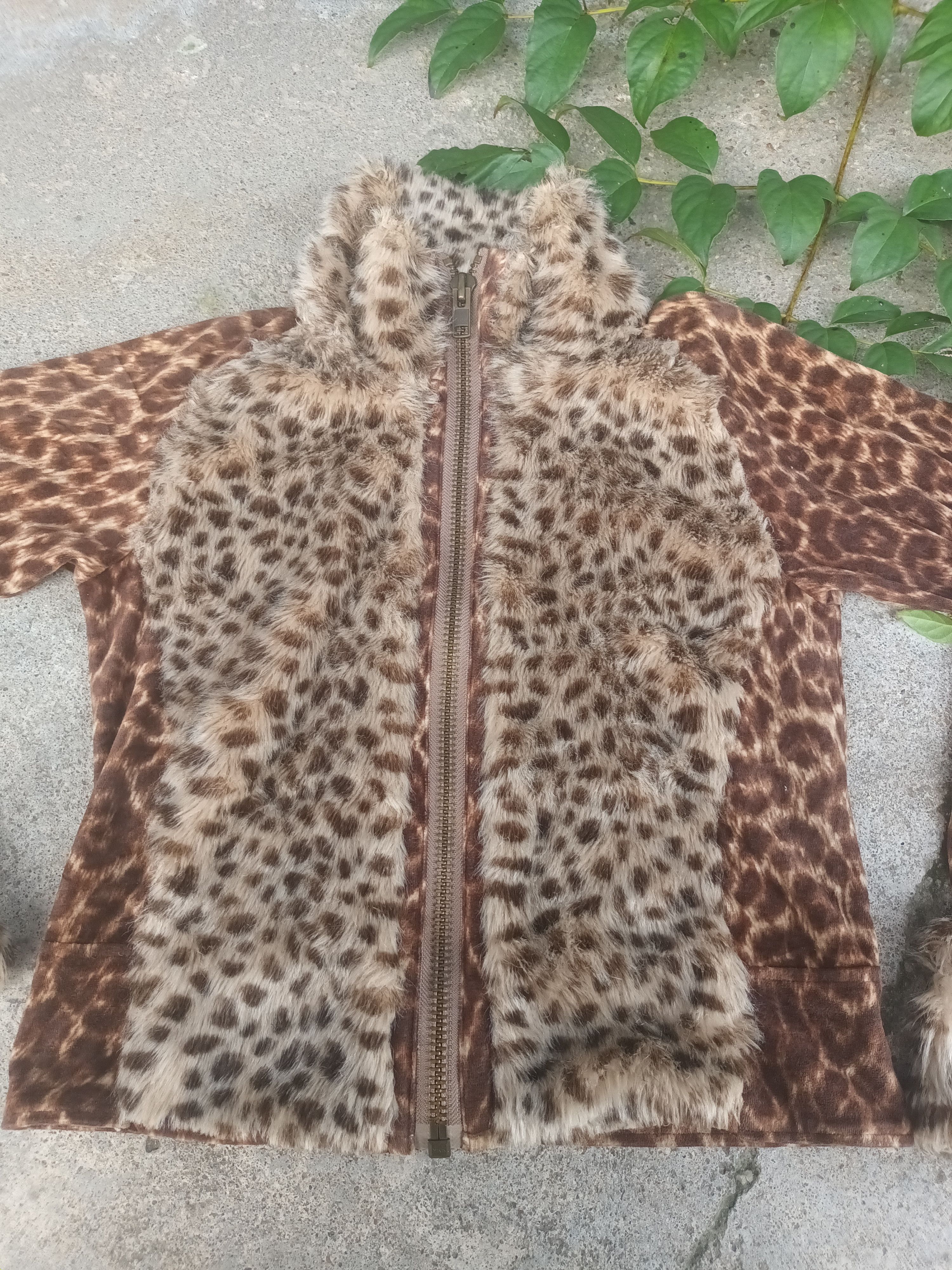 Issey Miyake 🔥 ZUCCA PRINT LEOPARD ZIPPER FUR JACKET 🔥 Size S / US 4 / IT 40 - 8 Thumbnail