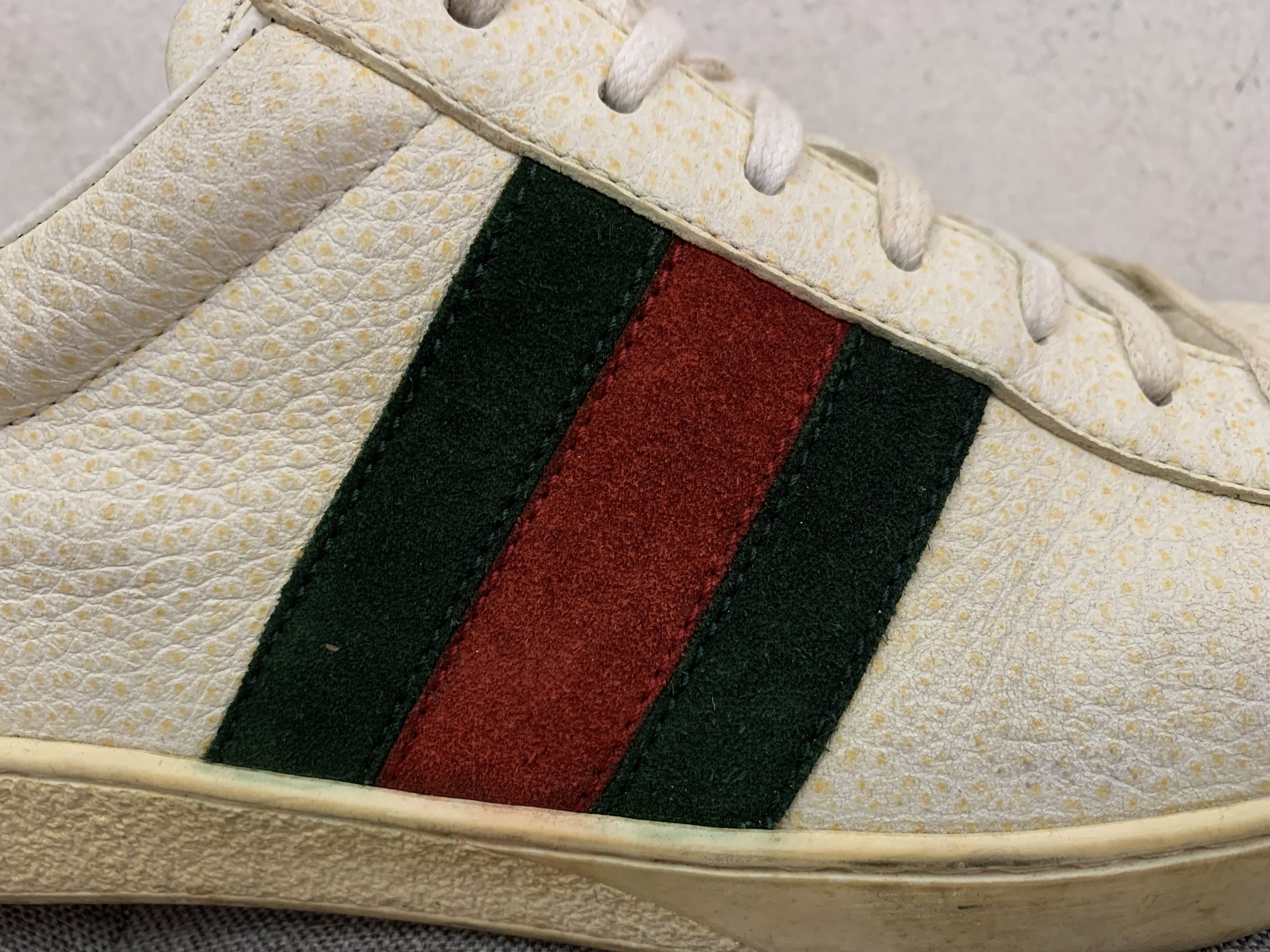 Gucci Auth Gucci Grainy Leather Lace-up Sneaker Size US 6 / EU 39 - 13 Thumbnail