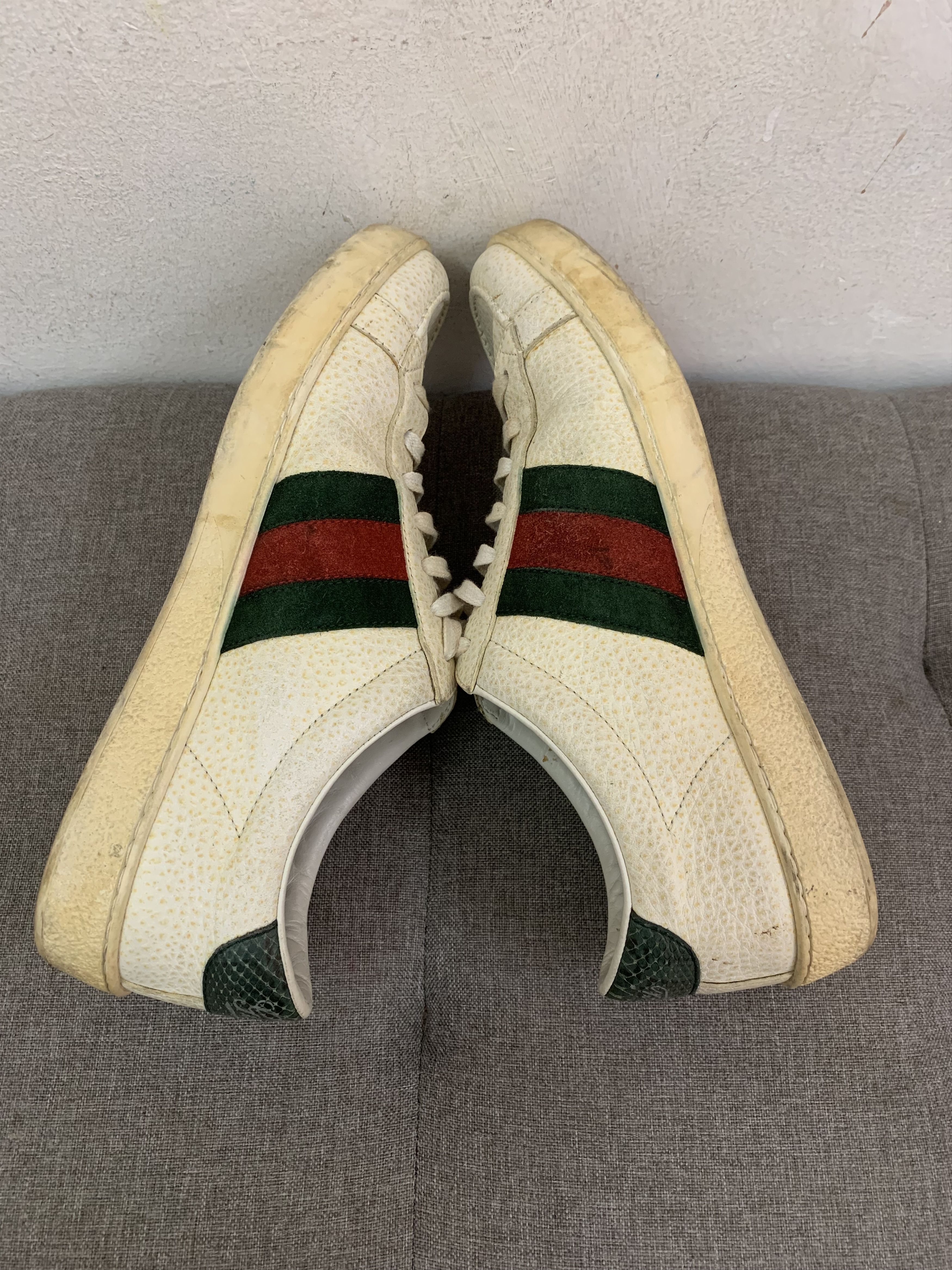 Gucci Auth Gucci Grainy Leather Lace-up Sneaker Size US 6 / EU 39 - 7 Thumbnail