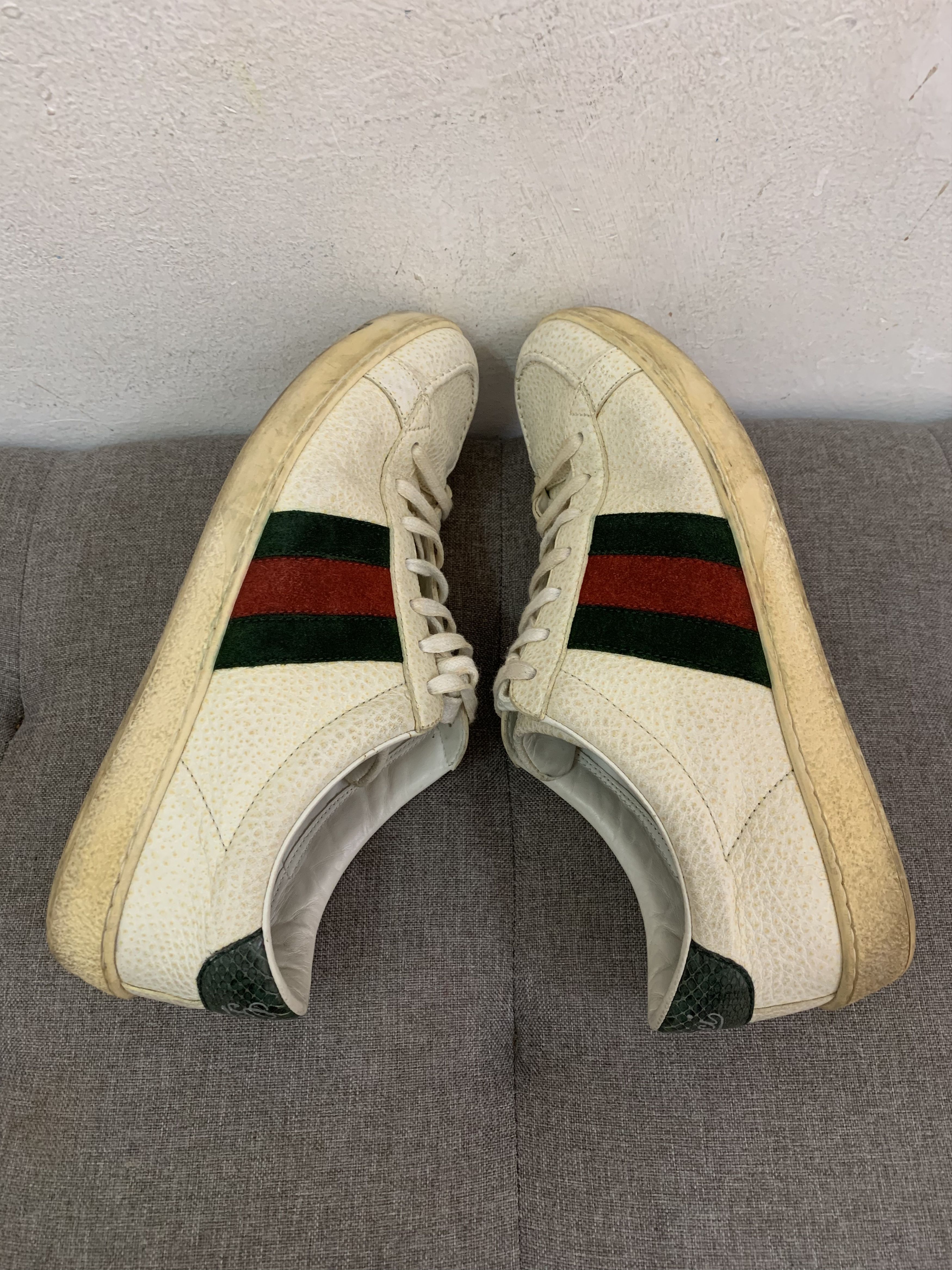 Gucci Auth Gucci Grainy Leather Lace-up Sneaker Size US 6 / EU 39 - 6 Thumbnail