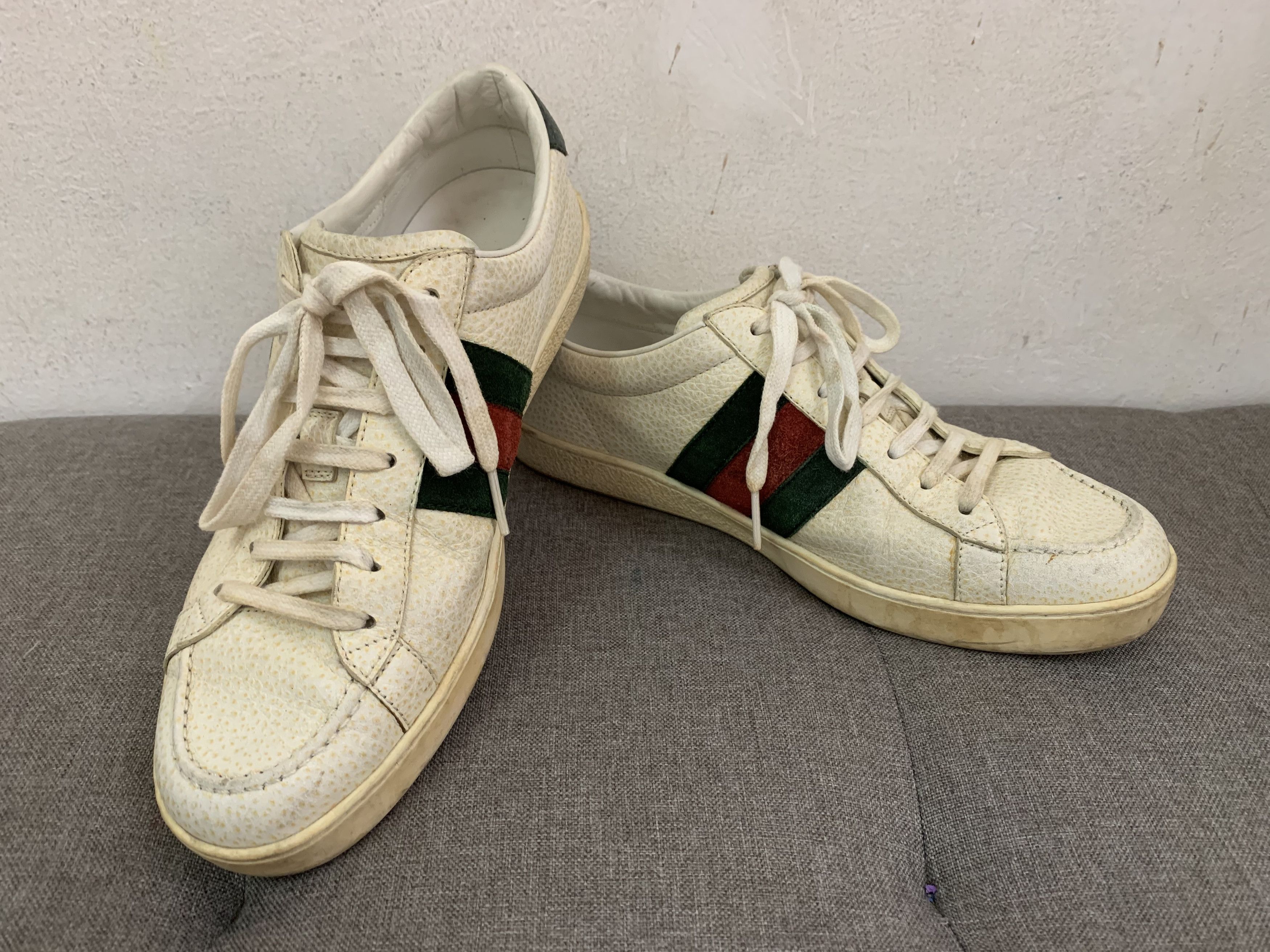 Gucci Auth Gucci Grainy Leather Lace-up Sneaker Size US 6 / EU 39 - 5 Thumbnail