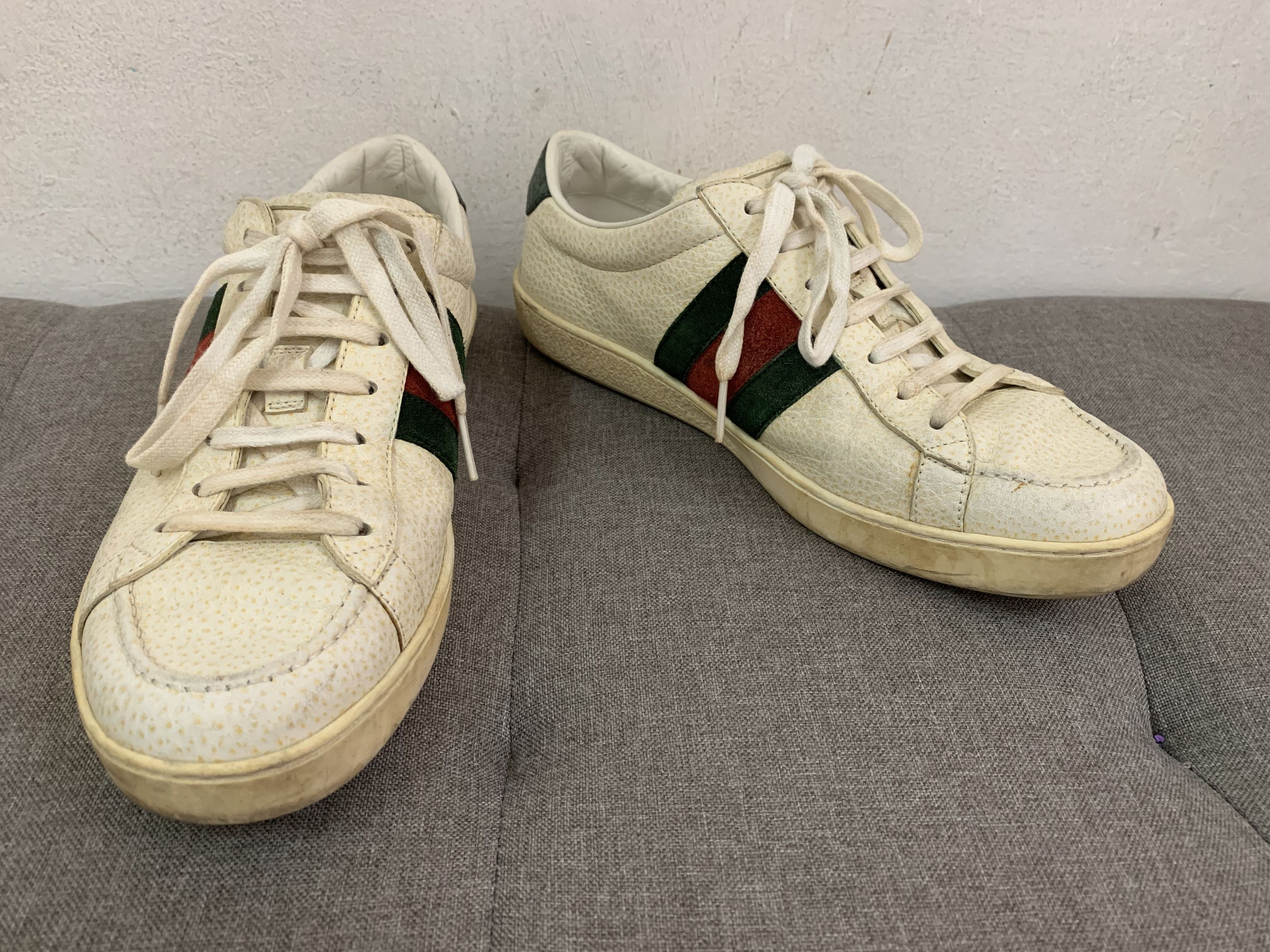 Gucci Auth Gucci Grainy Leather Lace-up Sneaker Size US 6 / EU 39 - 2 Thumbnail