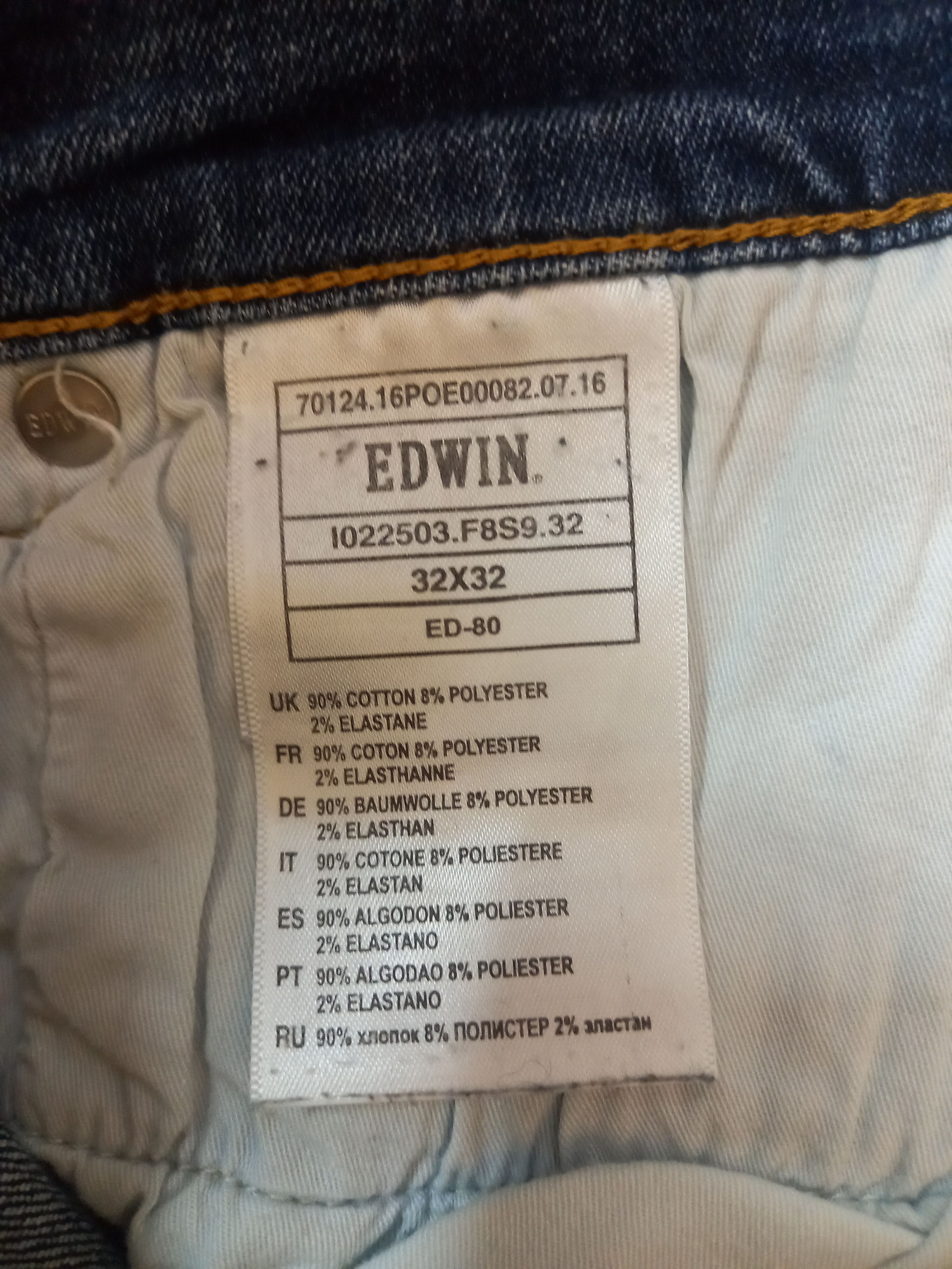Edwin Edwin Denim Jean 32x32 Size US 32 / EU 48 - 6 Thumbnail