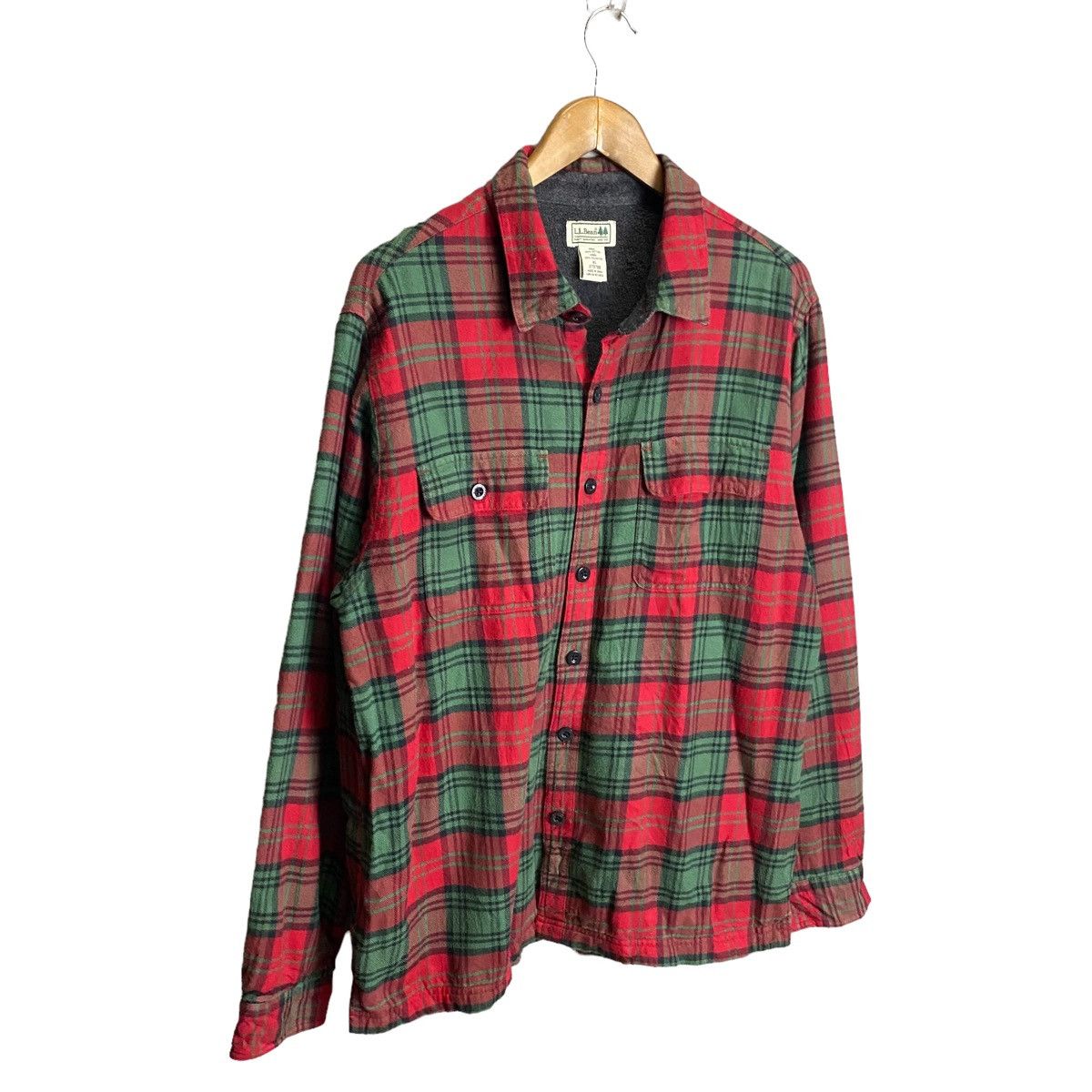 Flannel L.L. Bean red tartan flannel liner fleece Size US XL / EU 56 / 4 - 2 Thumbnail
