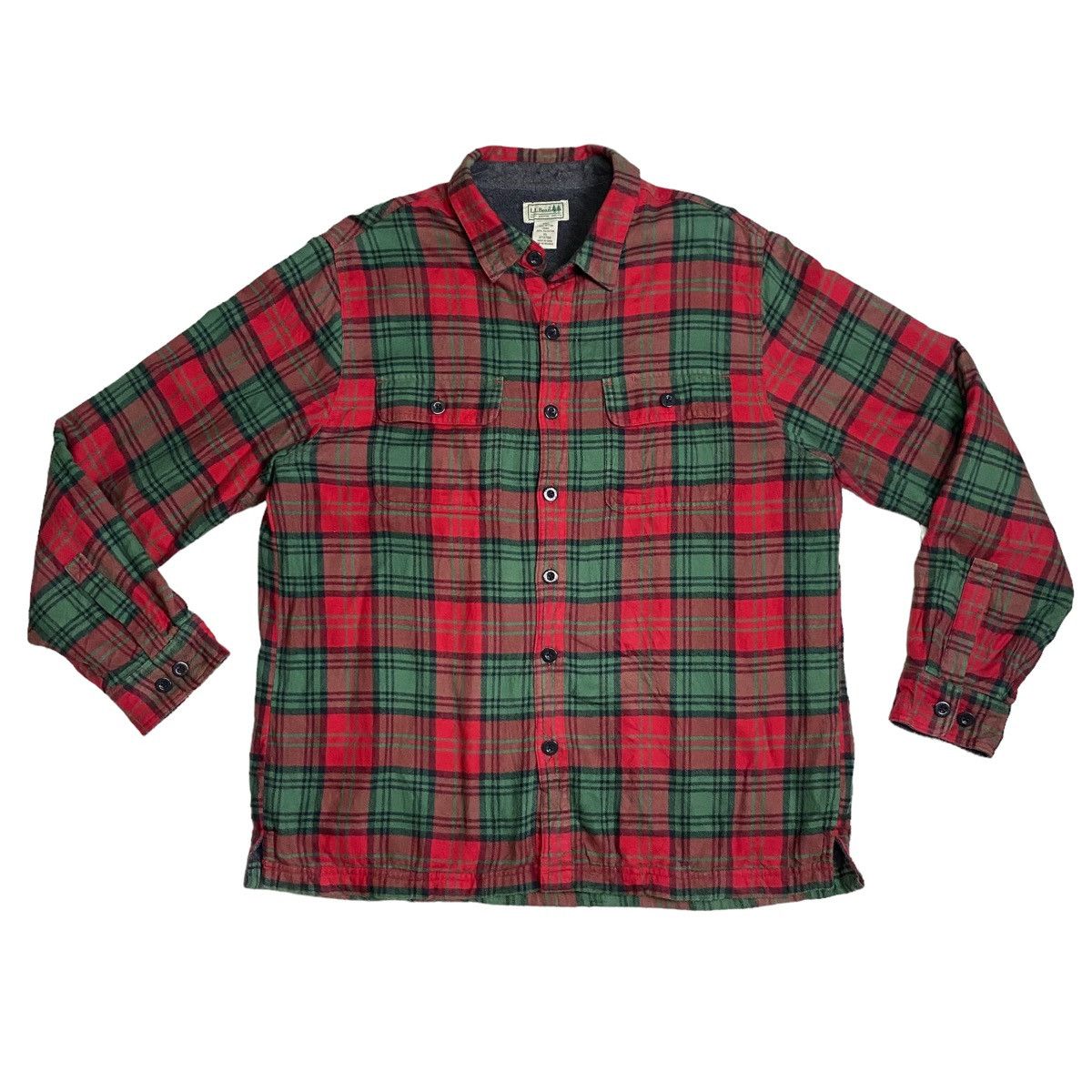 Flannel L.L. Bean red tartan flannel liner fleece Size US XL / EU 56 / 4 - 5 Thumbnail