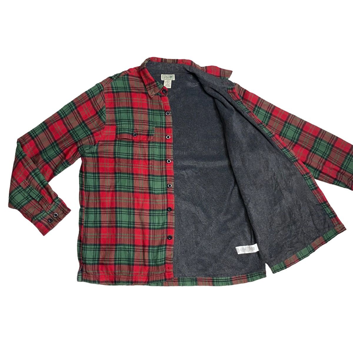 Flannel L.L. Bean red tartan flannel liner fleece Size US XL / EU 56 / 4 - 6 Thumbnail