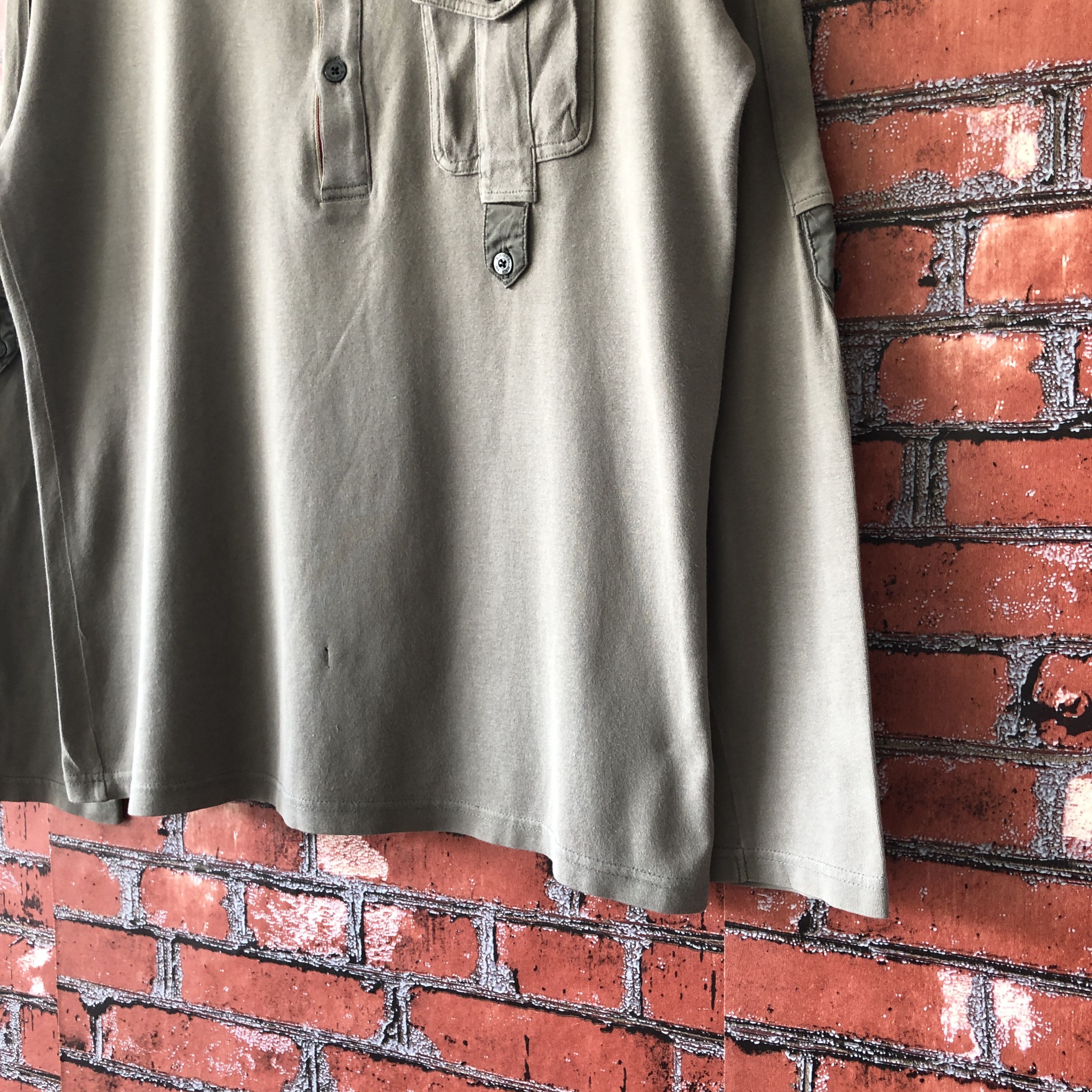 Burberry Burberry Black Label Green Military Long Sleeve Tee Shirt M Size US M / EU 48-50 / 2 - 6 Thumbnail