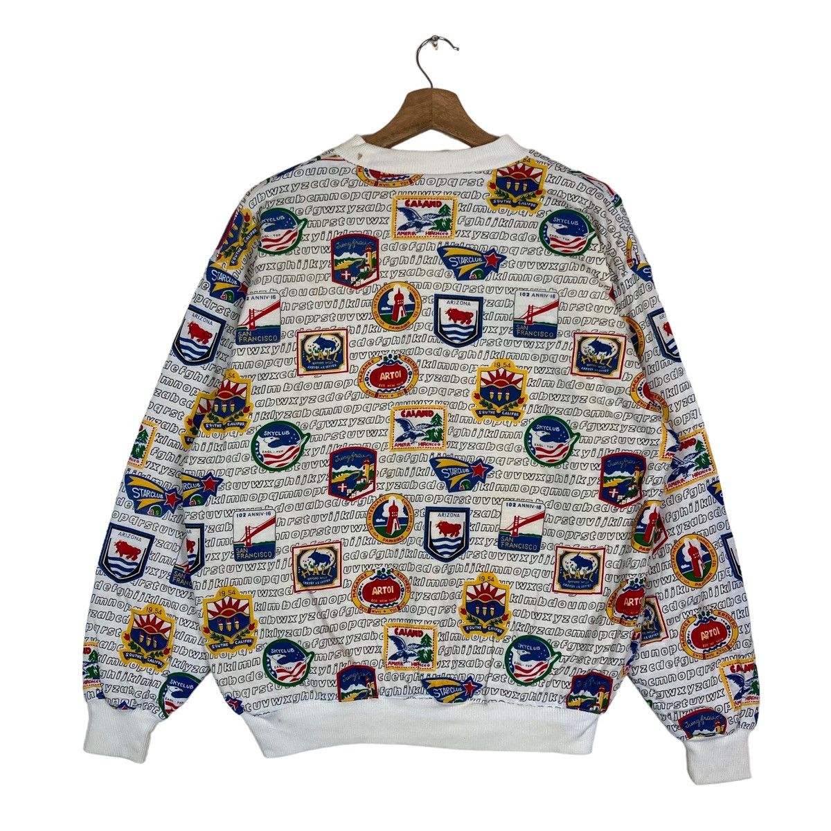 Vintage Vintage BVN 55 Print All Over Pullover Jumper Sweatshirt Size US L / EU 52-54 / 3 - 4 Thumbnail