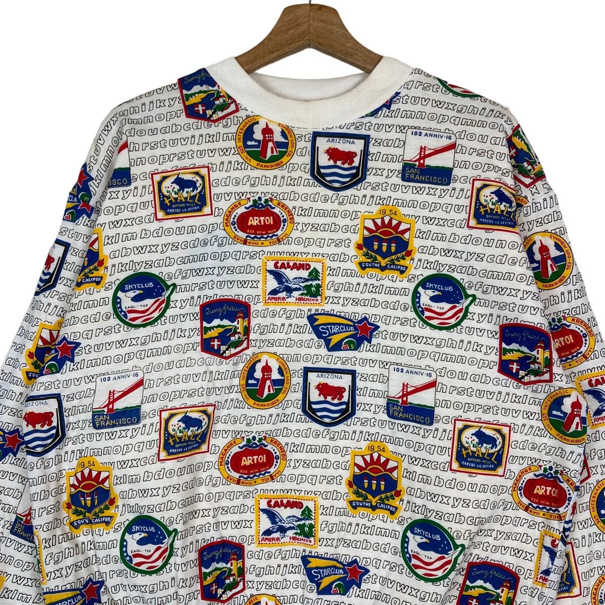 Vintage Vintage BVN 55 Print All Over Pullover Jumper Sweatshirt Size US L / EU 52-54 / 3 - 2 Thumbnail