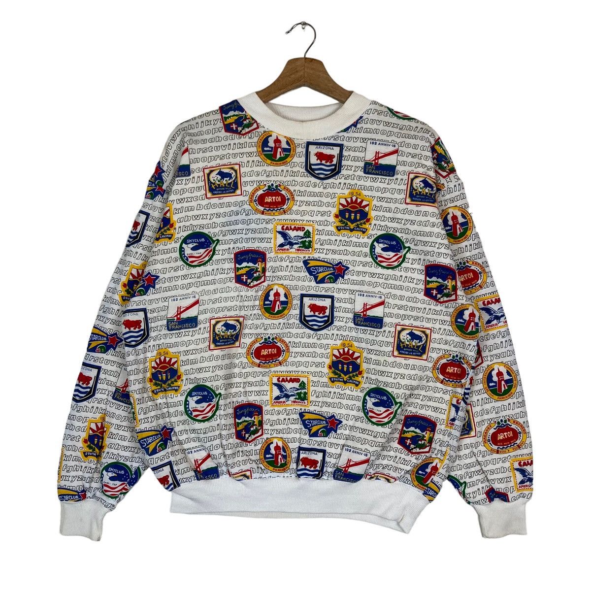 Vintage Vintage BVN 55 Print All Over Pullover Jumper Sweatshirt Size US L / EU 52-54 / 3 - 1 Thumbnail