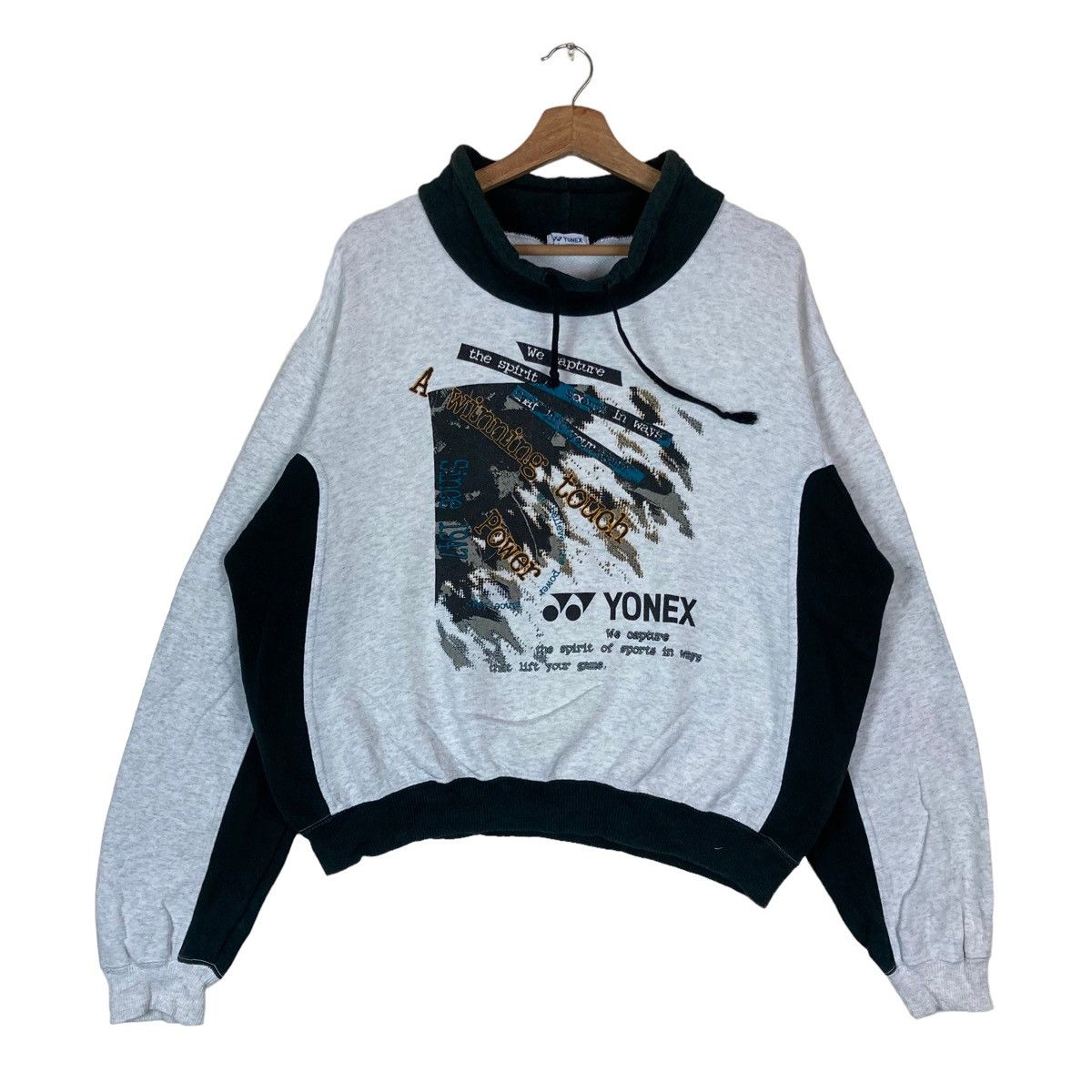 Japanese Brand Vintage Yonex Badminton Two Tone Pullover Jumper Sweatshirt Size US L / EU 52-54 / 3 - 1 Thumbnail