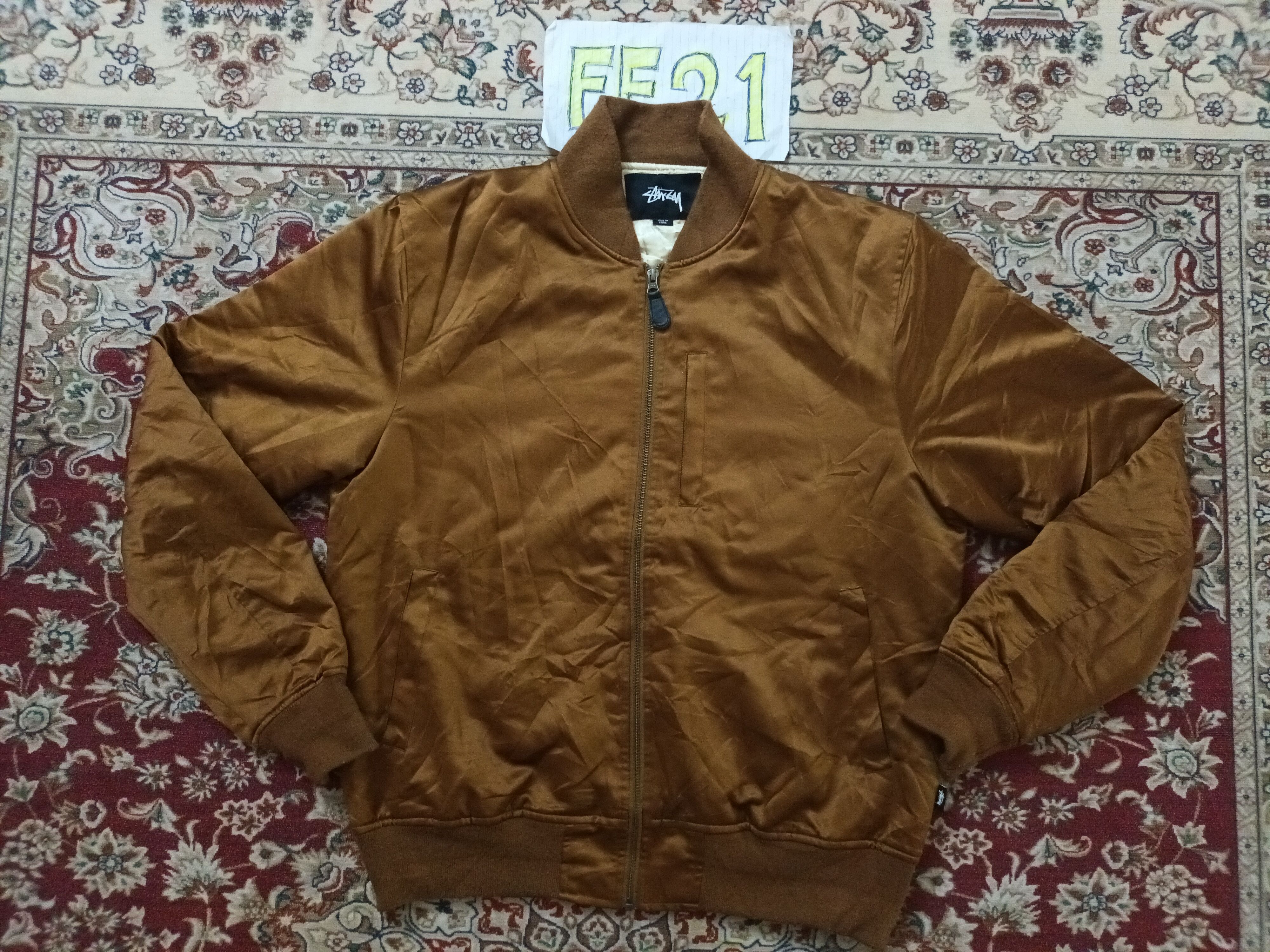 image of Stussy Bomber Jacket in Chocolate, Men's (Size Large)