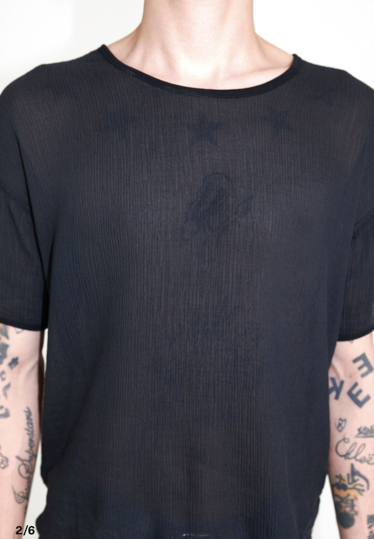 Our Legacy Our Legacy U NECK T-SHIRT - Black Rayon Plait Size US S / EU 44-46 / 1 - 2 Thumbnail