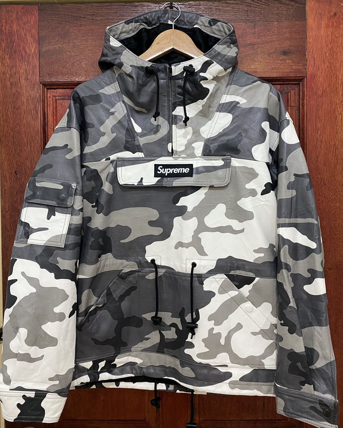 Supreme Supreme Leather Anorak Snow Camo | Grailed