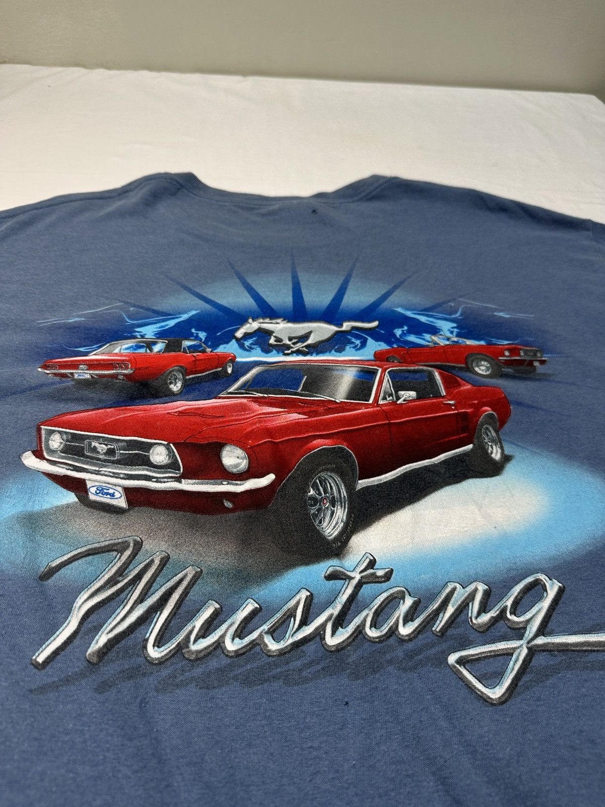 Gildan Vtg Mustang classic muscle cars motorsport tee Size US L / EU 52-54 / 3 - 18 Thumbnail