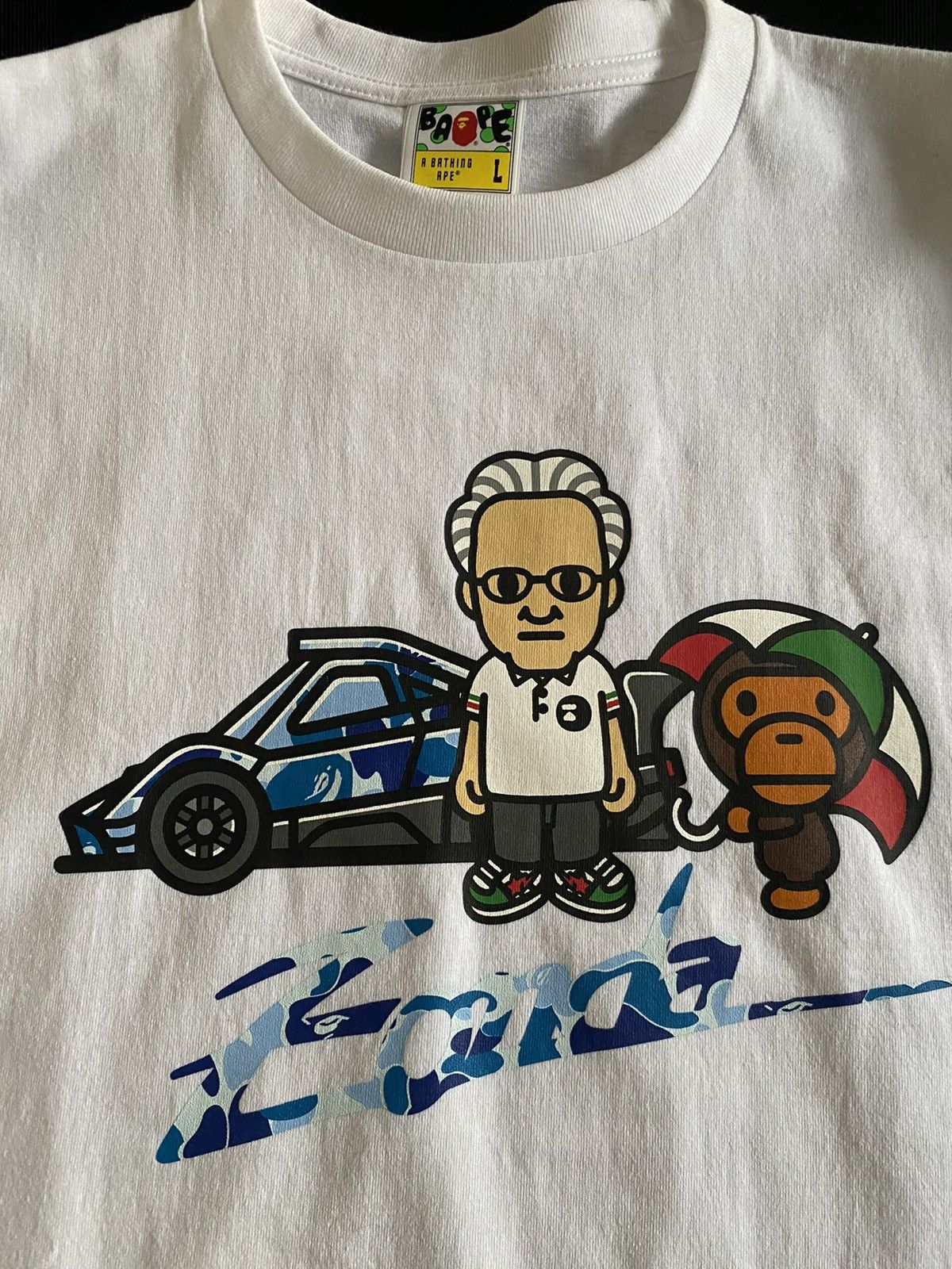Bape Bape x Pagani Baby Milo Tee (RARE) Size US L / EU 52-54 / 3 - 9 Thumbnail