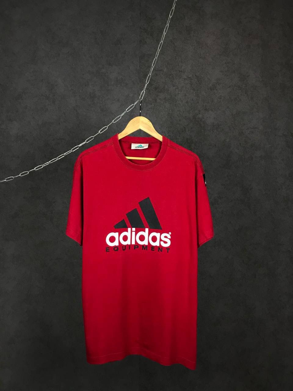 Vintage Adidas Equipment vintage streetwear red tee Size US L / EU 52-54 / 3 - 1 Thumbnail