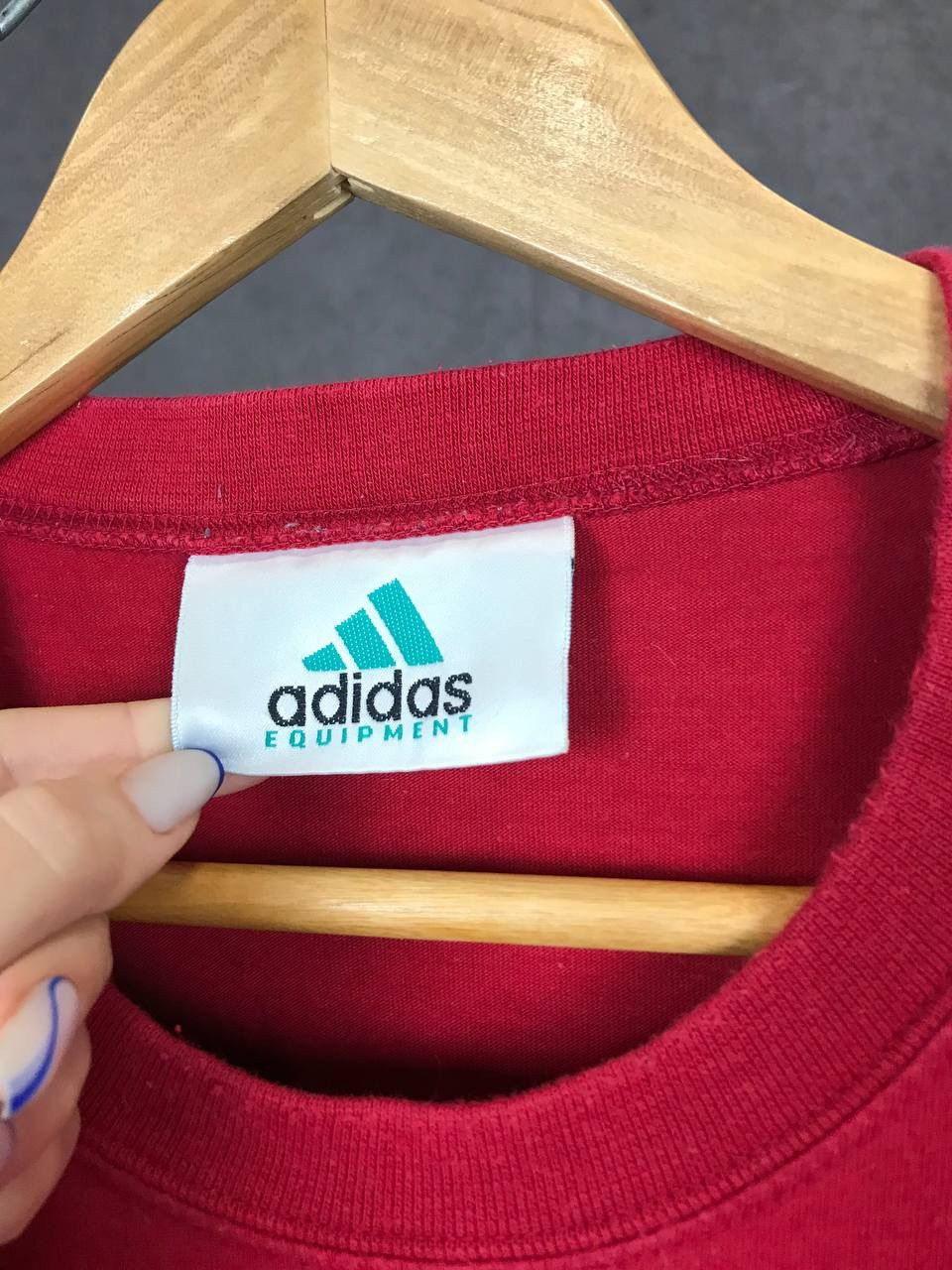 Vintage Adidas Equipment vintage streetwear red tee Size US L / EU 52-54 / 3 - 3 Thumbnail