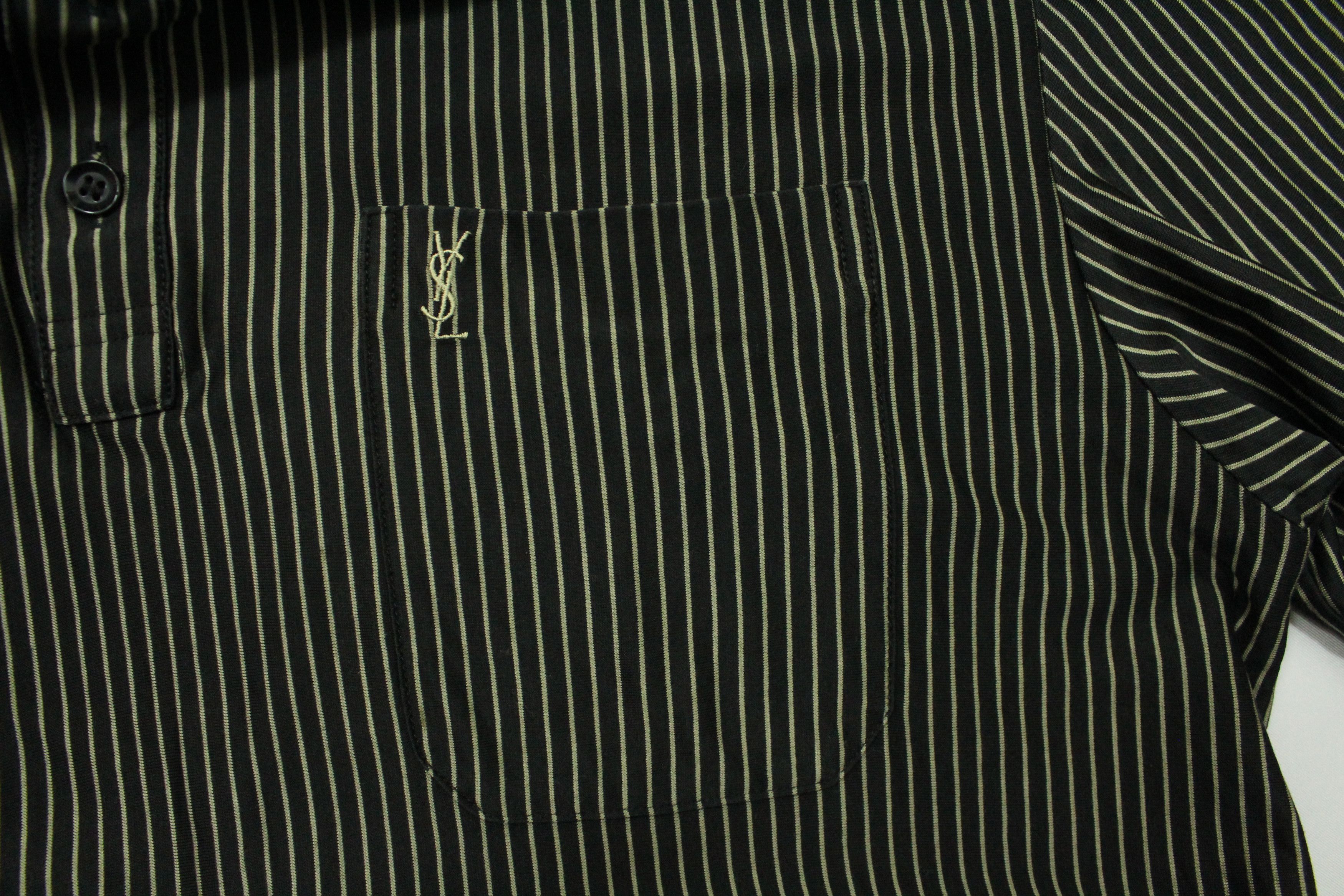 Yves Saint Laurent RETRO 🔥 Vintage YVES SAINT LAURENT Shirt Light Striped Size US L / EU 52-54 / 3 - 9 Thumbnail