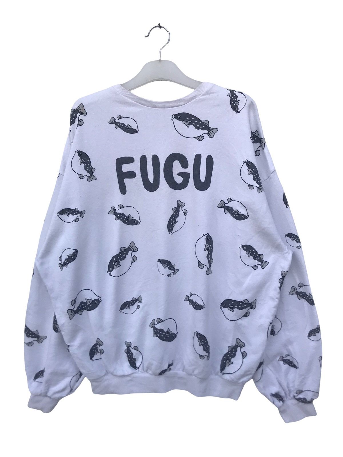 Japanese Brand Punyus Baggy Style Fugu Printed Sweatshirt Size US L / EU 52-54 / 3 - 1 Thumbnail