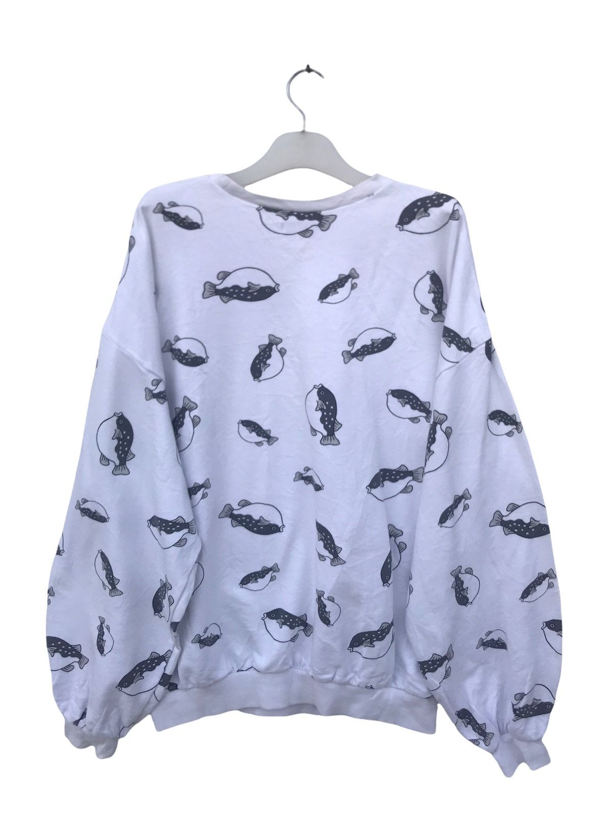 Japanese Brand Punyus Baggy Style Fugu Printed Sweatshirt Size US L / EU 52-54 / 3 - 3 Thumbnail