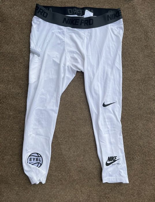 Nike NikePro EYBL Mens Basketball Leggings - White - 3XL