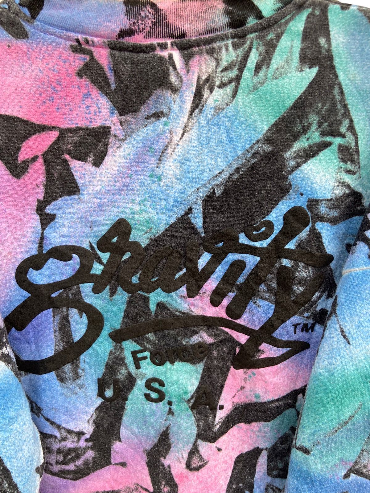 Vintage Vintage Grafitti Force Pop Art Tie Dye Sweatshirt Size US M / EU 48-50 / 2 - 3 Thumbnail