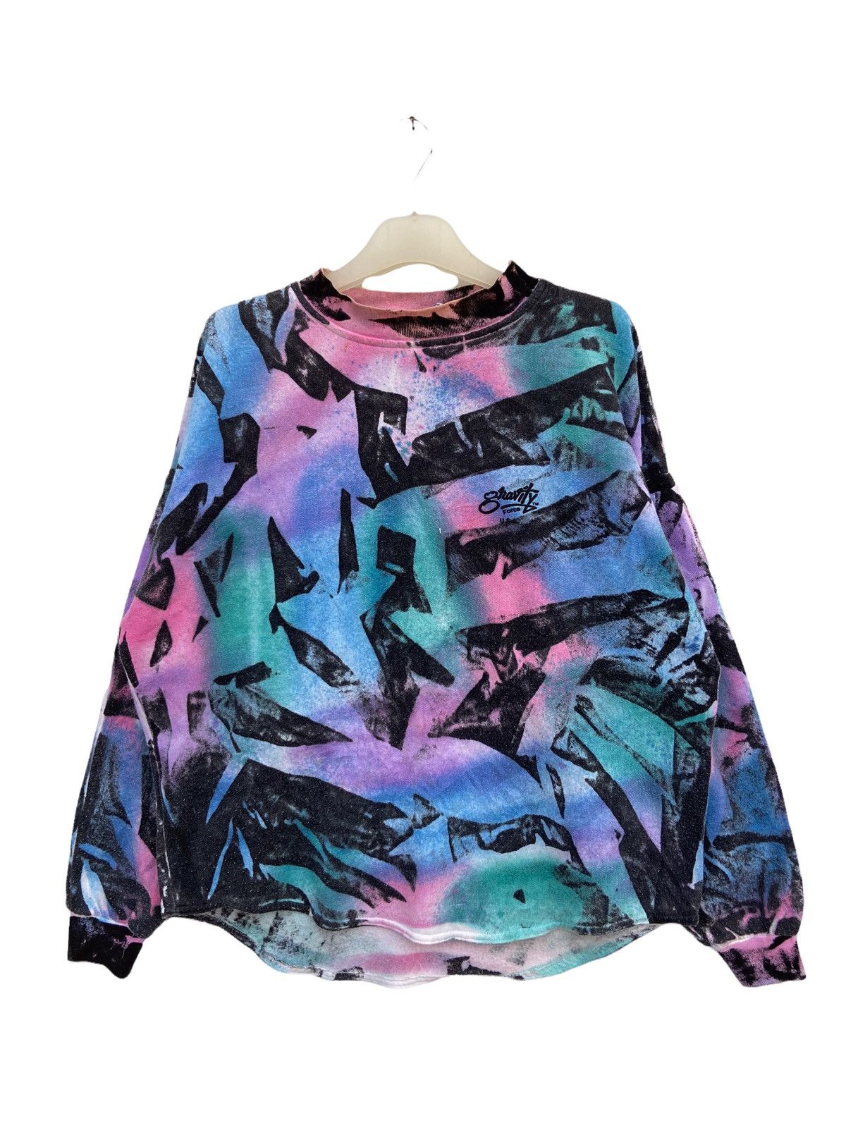 Vintage Vintage Grafitti Force Pop Art Tie Dye Sweatshirt Size US M / EU 48-50 / 2 - 1 Thumbnail