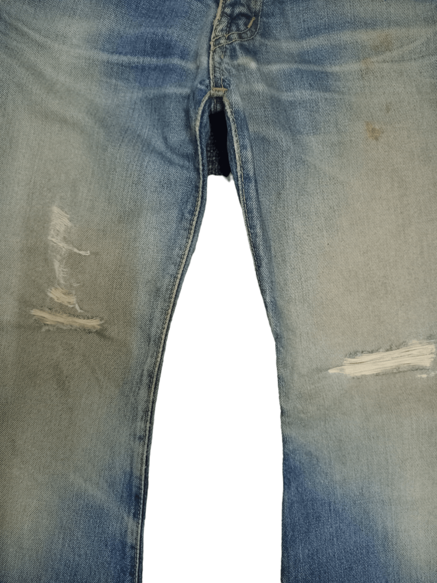 Japanese Brand Vintage Japanese Brand Bell Bottom Distress Flare Jeans Size US 27 - 7 Thumbnail