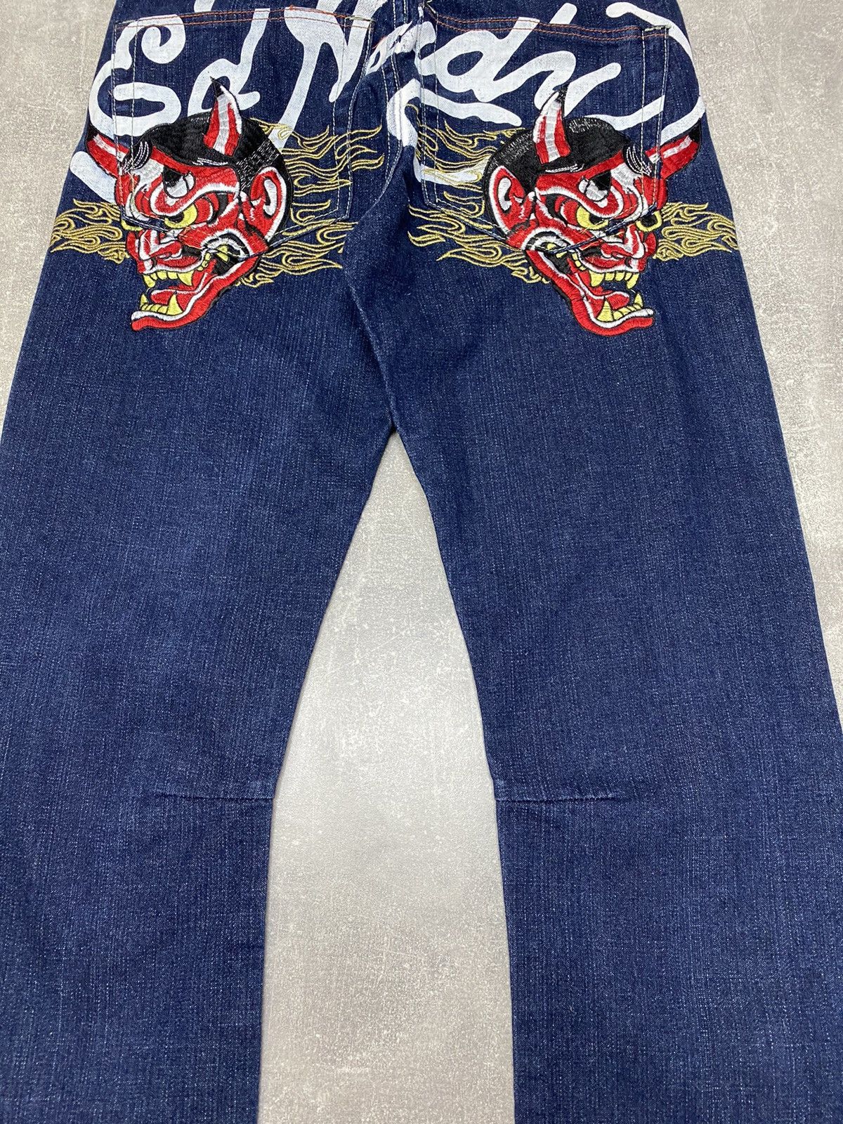 Ed Hardy × Japanese Brand × Vintage Crazy Vintage Y2K Ed Hardy denim Tatto Devil Japanese Skater Size US 32 / EU 48 - 12 Thumbnail